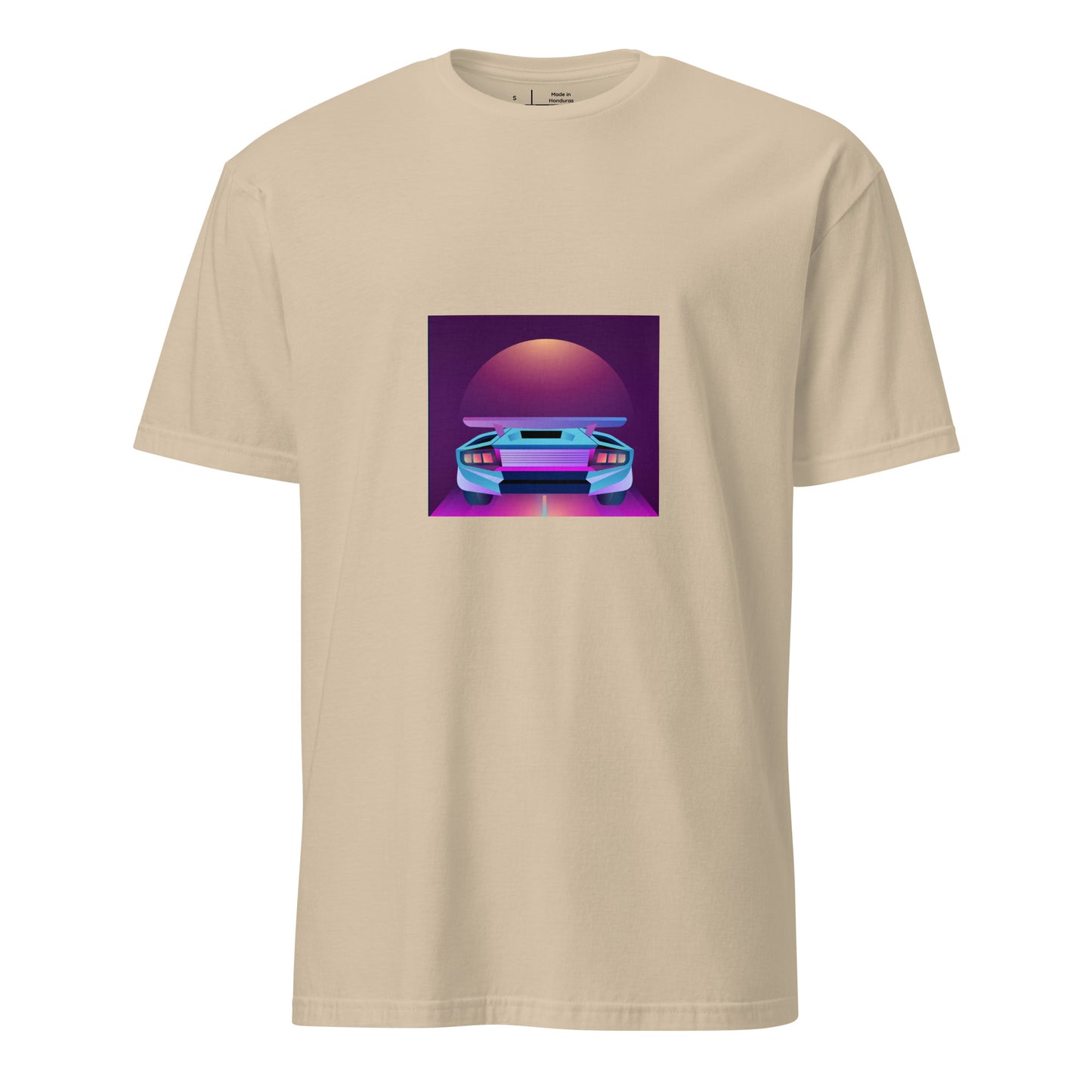 Retro Sunset - Drive The Dream - Short-Sleeve Unisex T-Shirt - Graphic Tee - Sand - Front