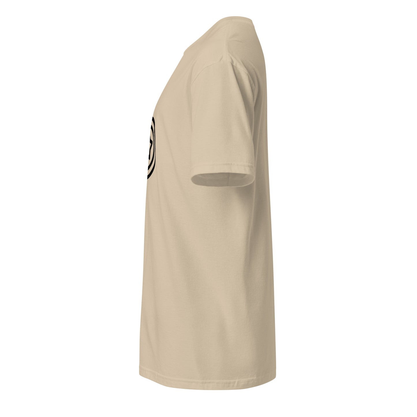 Shield - Minimalist Hero Emblem - Short-Sleeve - Unisex T-Shirt - Graphic Tee - Sand - Left side