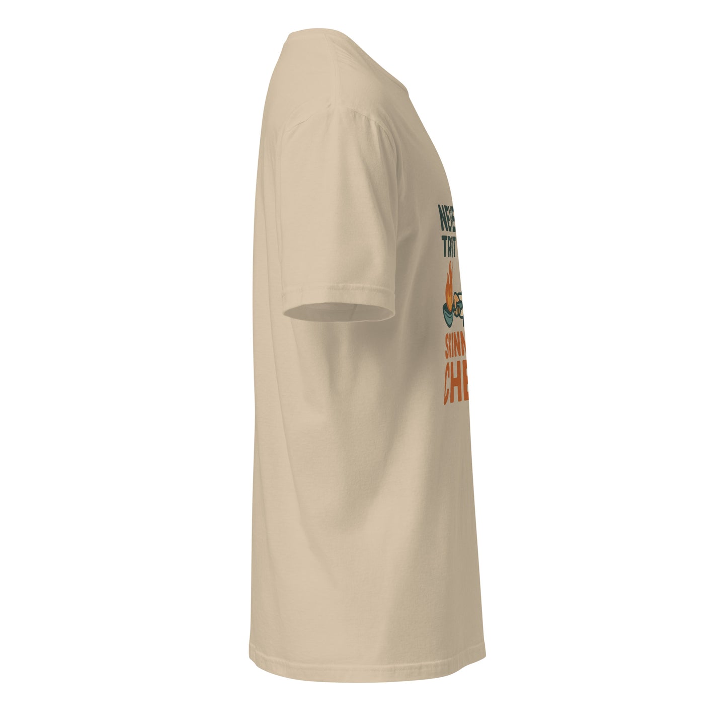 Never Trust A Skinny Chef - Kitchen Truth - Short-Sleeve Unisex T-Shirt - Graphic Tee - Sand - Right side