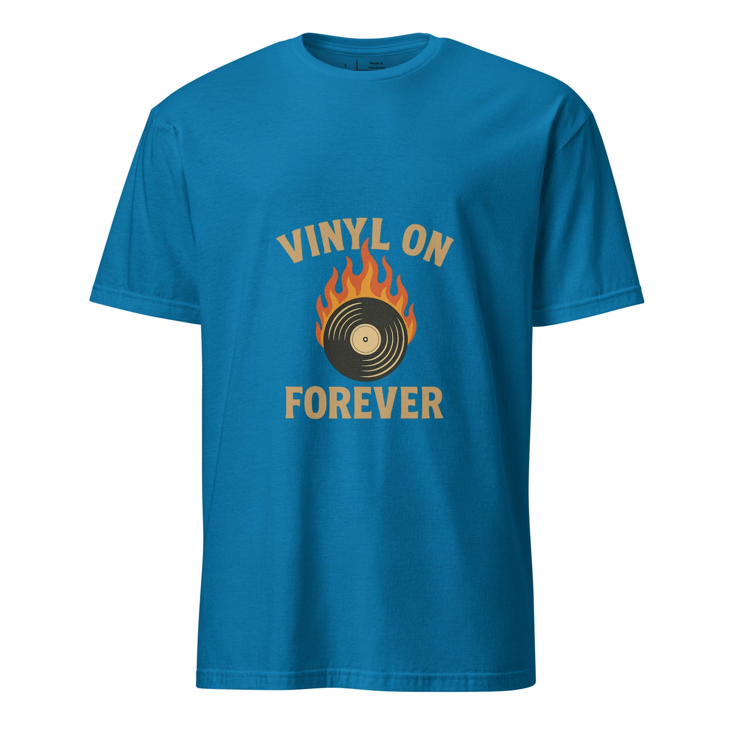 Vinyl On Forever - Timeless Sound - Short-Sleeve Unisex T-Shirt - Graphic Tee - Sapphire - Front