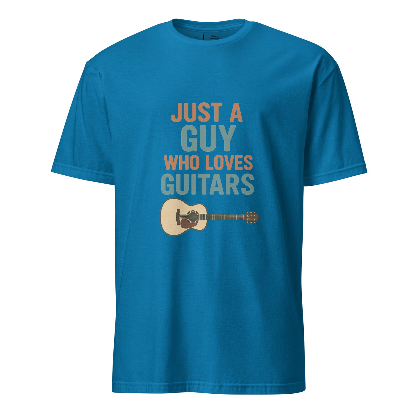 Loves Guitars - Guitarist - Short-Sleeve Unisex T-Shirt - Graphic Tee - Sapphire - Front