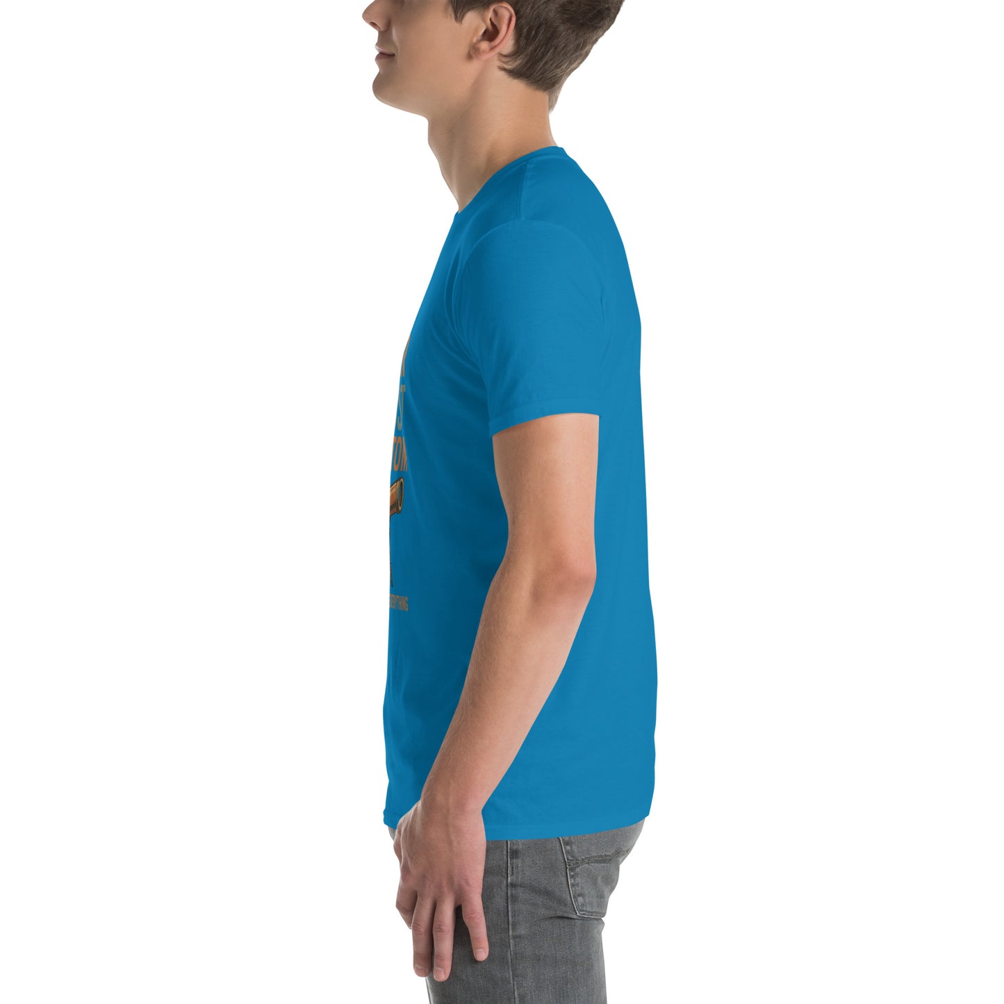 Never Trust An Atom - Science Joke - Short-Sleeve Unisex T-Shirt - Graphic Tee - Sapphire - Left side