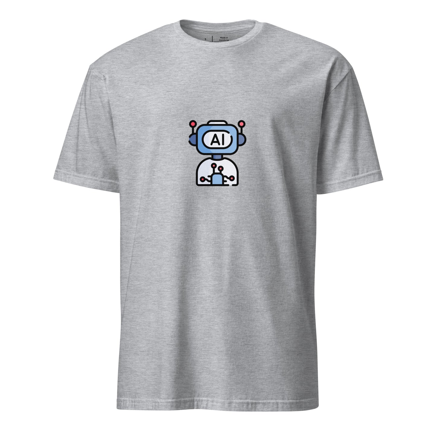 A.I - Retro AI Bot - Short-Sleeve Unisex T-Shirt - Graphic Tee - Sport Grey - Front