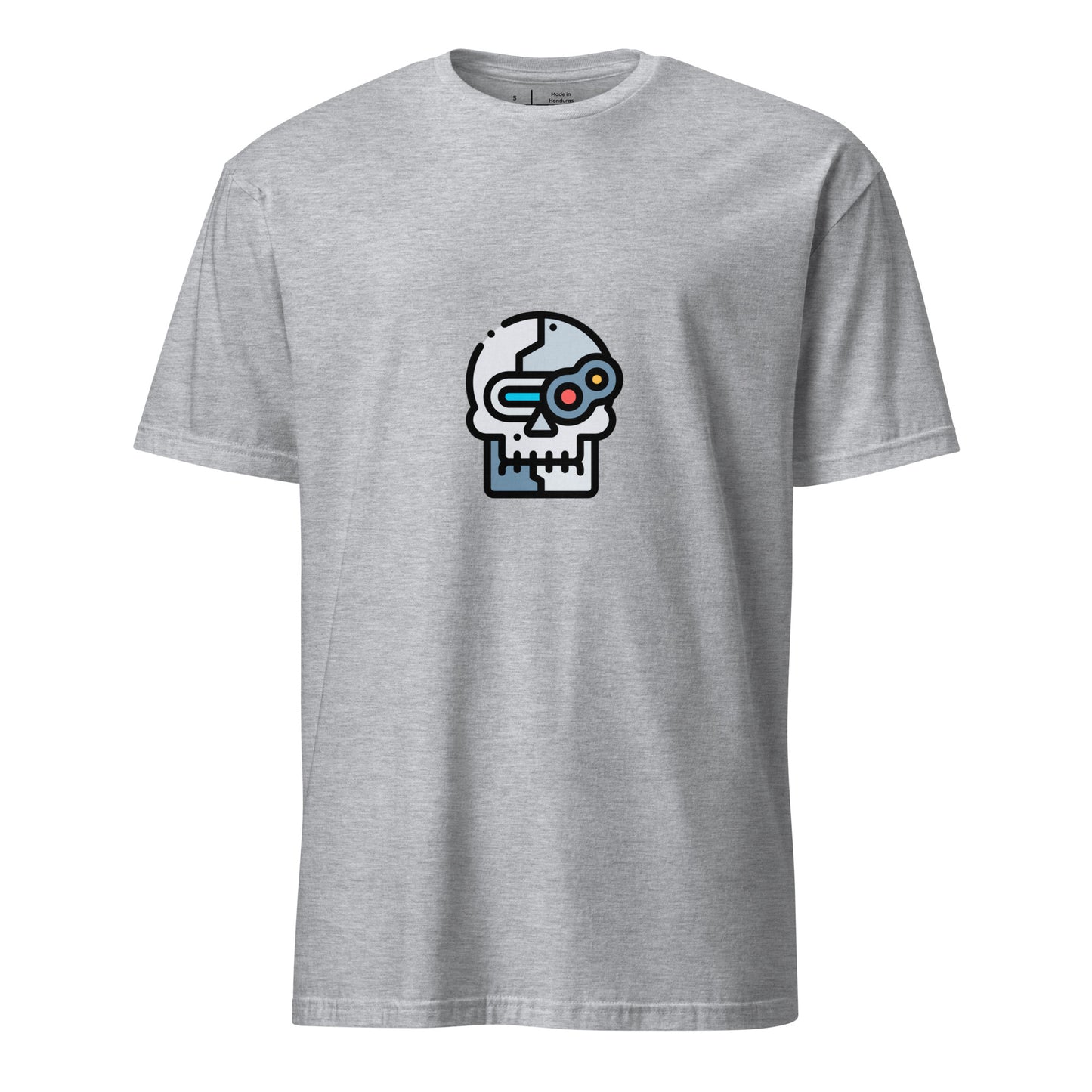 Cyber Robot - Futuristic Cyber Head - Short-Sleeve Unisex T-Shirt - Graphic Tee - Sport Grey - Front