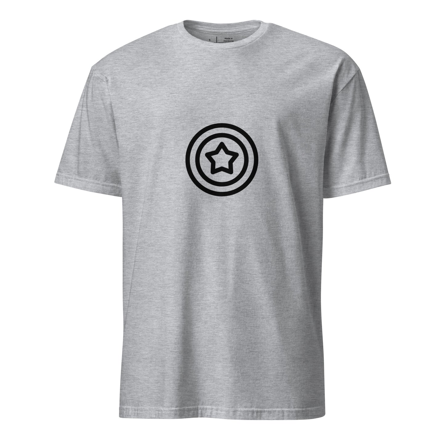 Shield - Minimalist Hero Emblem - Short-Sleeve - Unisex T-Shirt - Graphic Tee - Sport Grey - Front