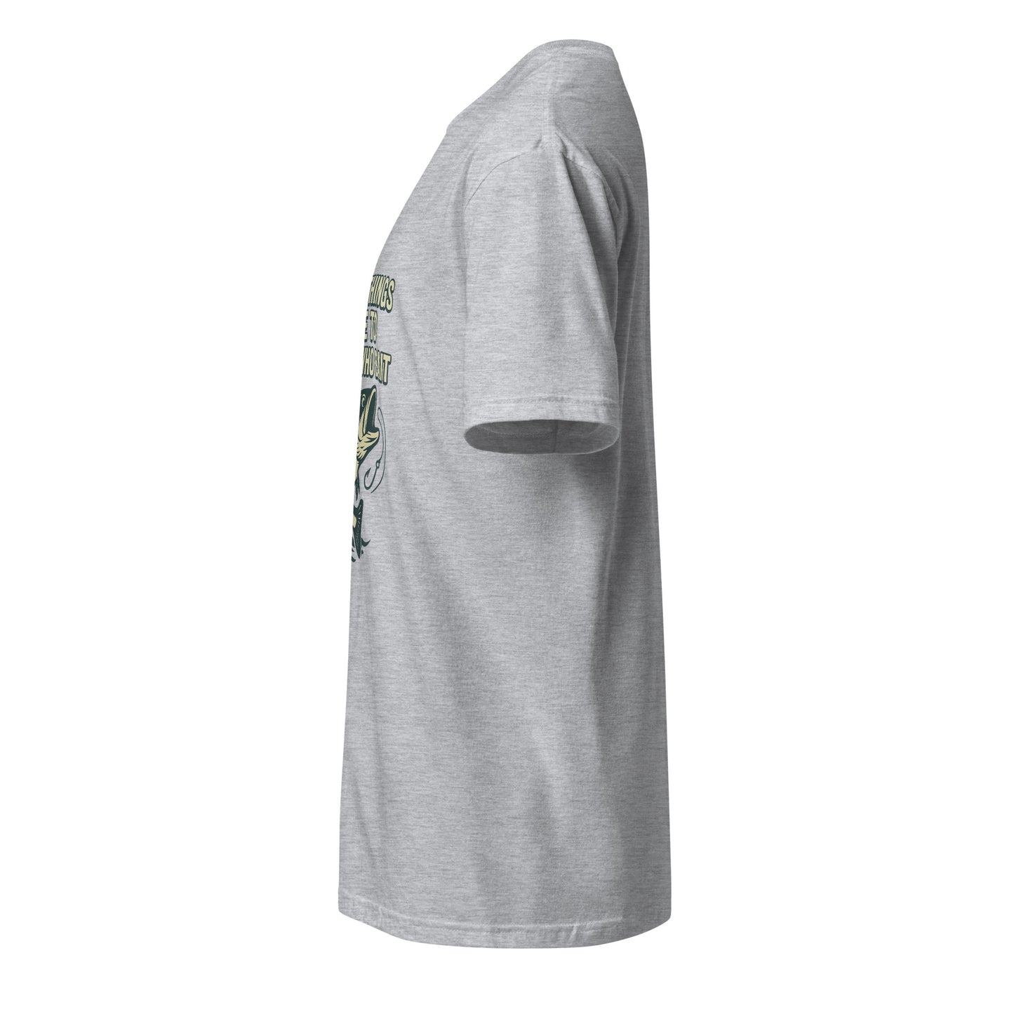 Good Things - Fishing Whitty Saying - Short-Sleeve Unisex T-Shirt - Graphic Tee - Sport Grey - Left side