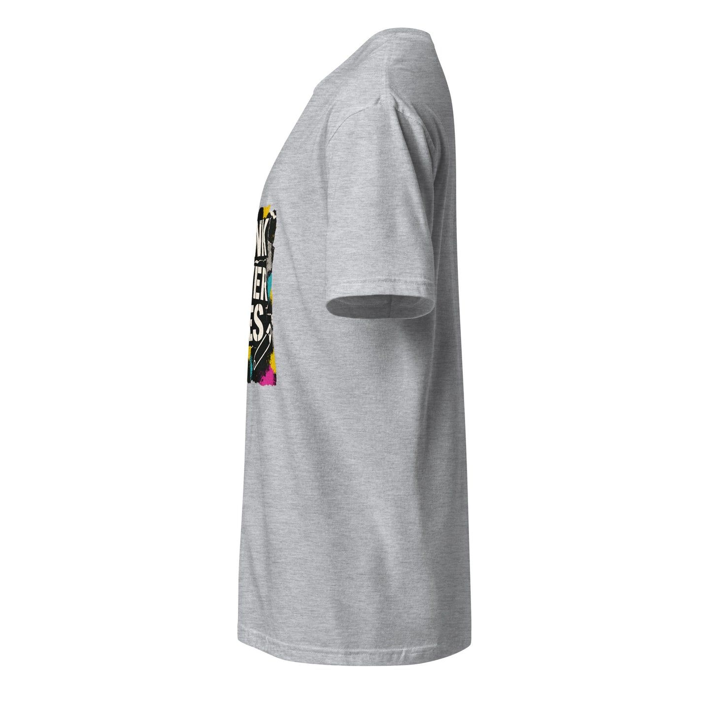 Punk Never Dies – Retro Punk Rock - Short-Sleeve Unisex T-Shirt - Graphic Tee - Sport Grey - Left side