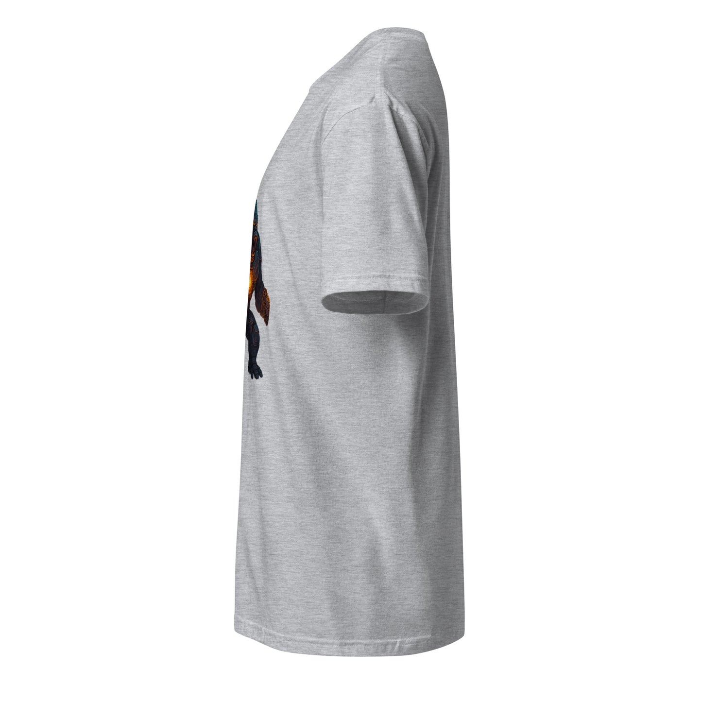 Mecha Gorilla – Cybernetic Beast Unleashed - Short-Sleeve Unisex T-Shirt - Graphic Tee - Sport Grey - Left side