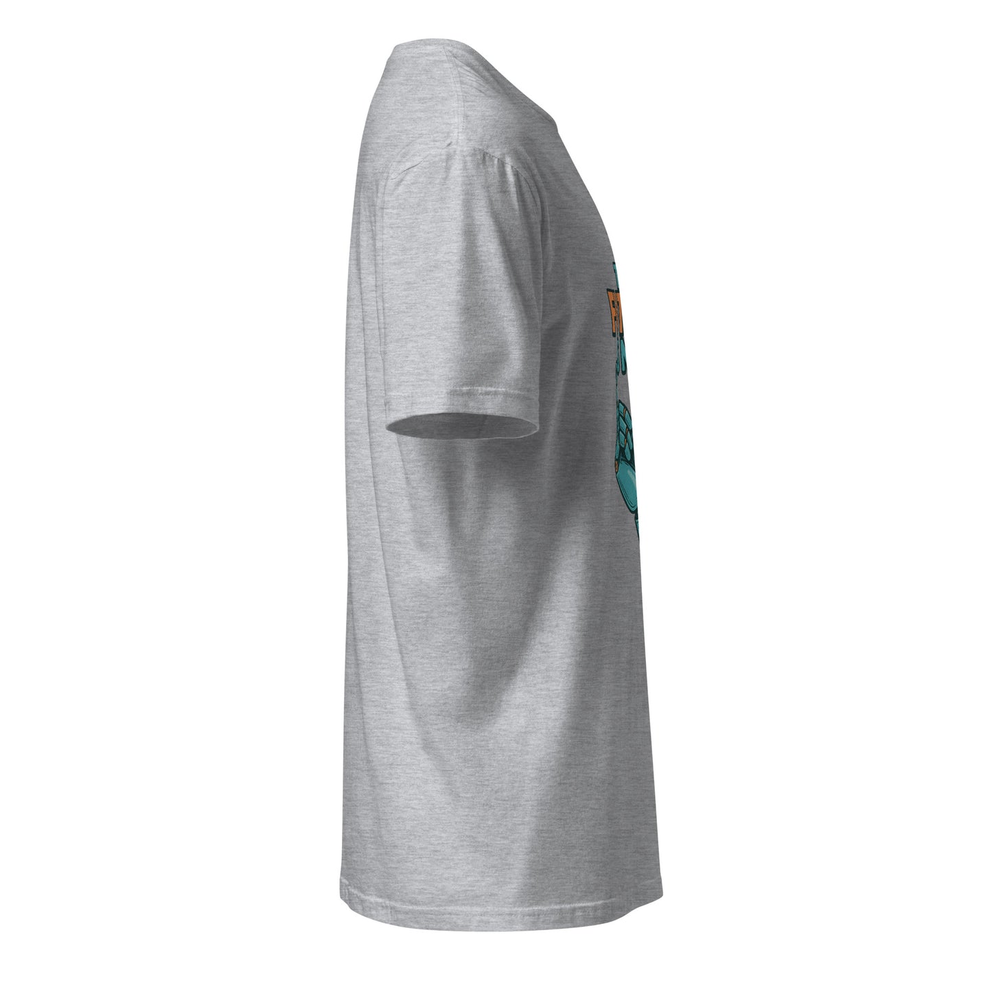 The Future Is Now - Futuristic Neon Tech - Short-Sleeve Unisex T-Shirt - Graphic Tee - Sport Grey - Right side