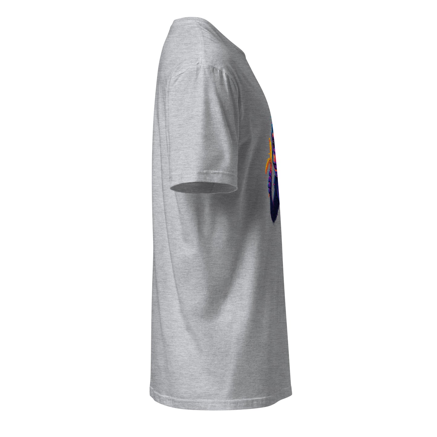 Cyber Monkey – Futuristic Primate - Short-Sleeve Unisex T-Shirt - Graphic Tee - Sport Grey - Right side