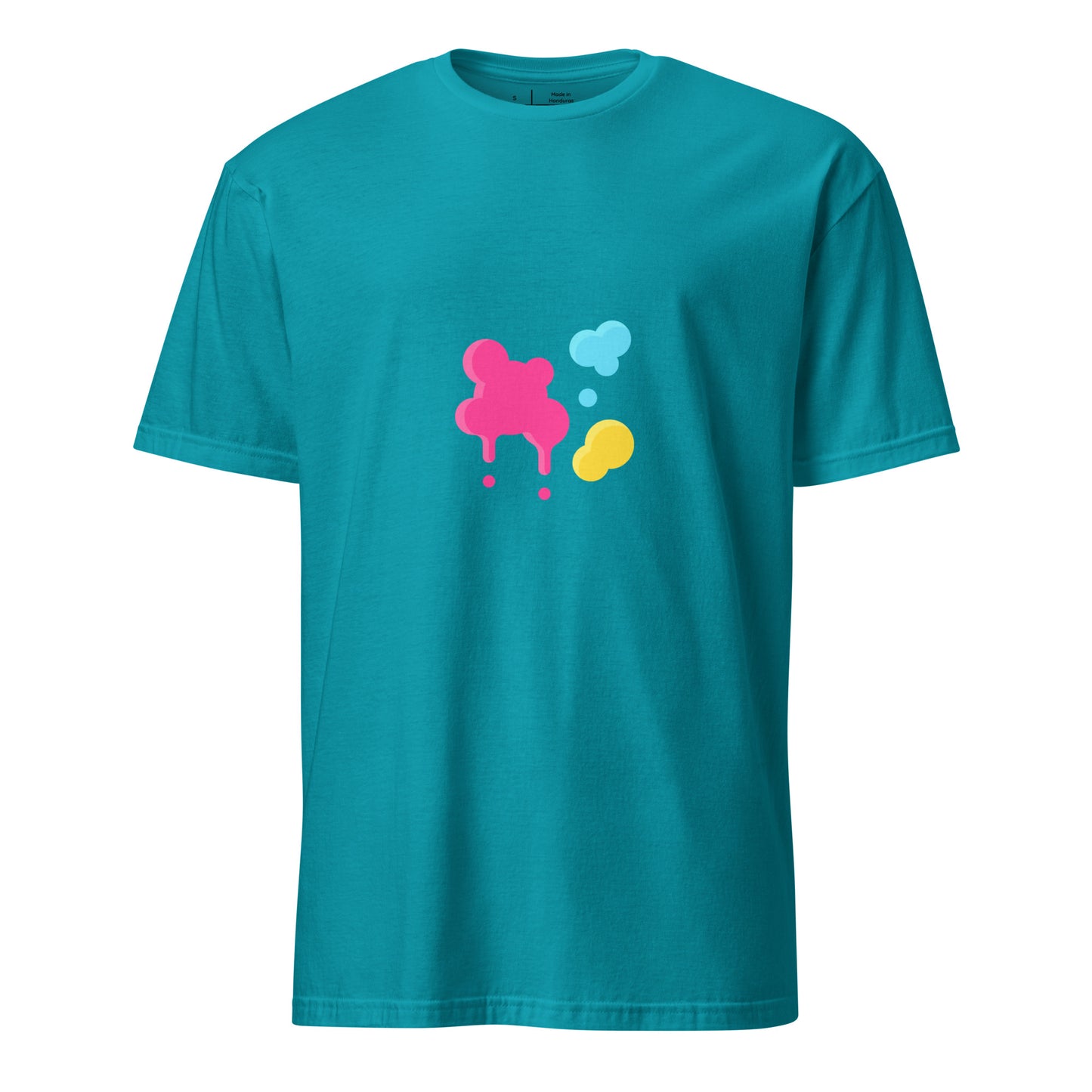 Splat - Urban Paint Splash - Short-Sleeve Unisex T-Shirt - Graphic Tee - Tropical Blue - Front