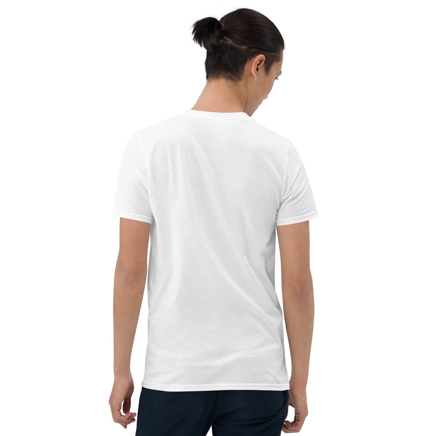 Chinese Dragon - Minimalist Design Artwork - Short-Sleeve Unisex T-Shirt - Graphic Tee - White - Back
