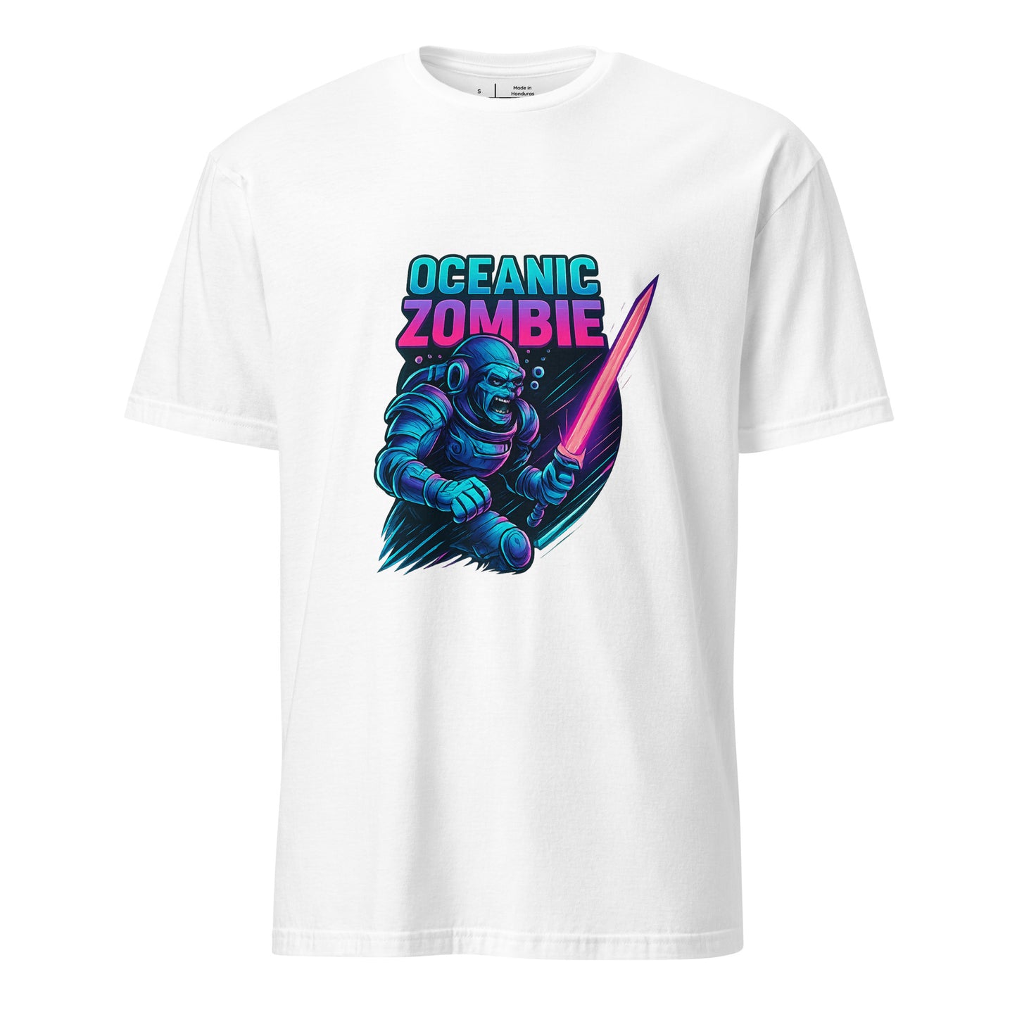 Oceanic Zombie - Deep Sea Horror - Short-Sleeve Unisex T-Shirt - Graphic Tee - White - Front