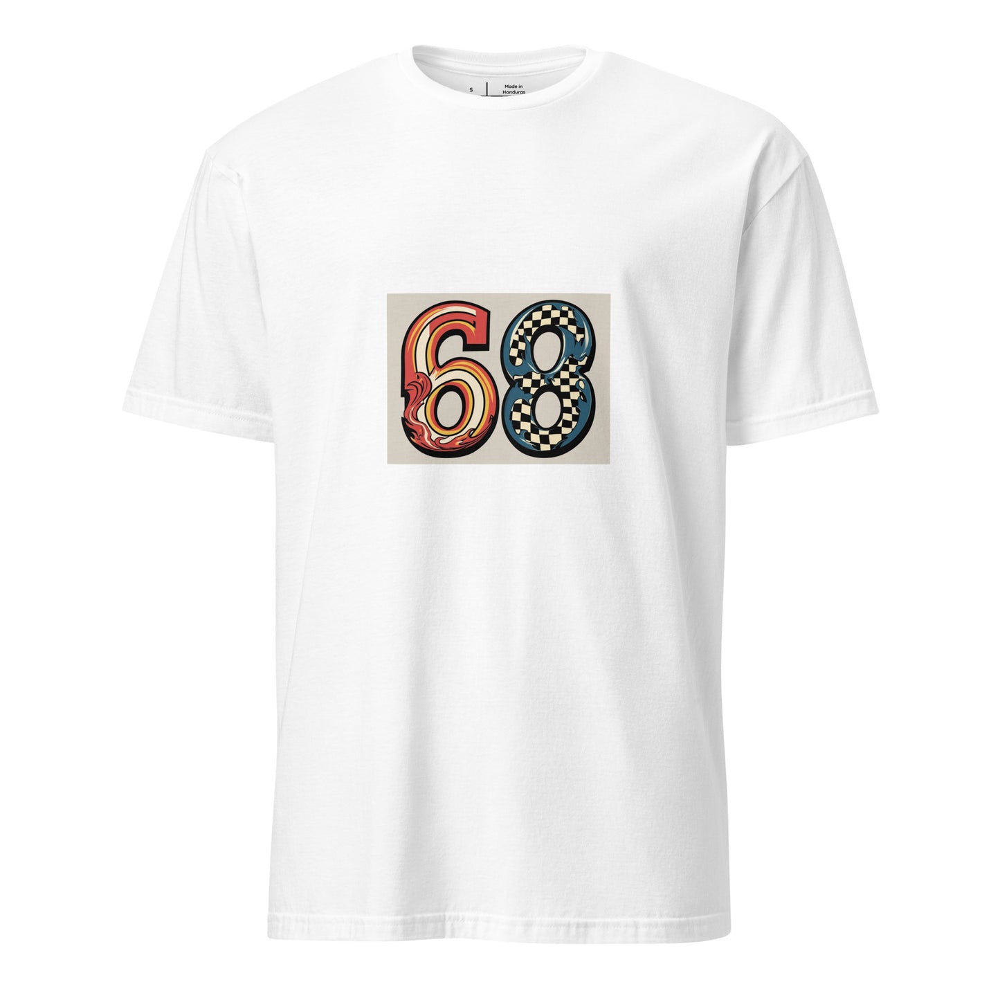 68 - Carefree Vibes - Short-Sleeve Unisex T-Shirt - Graphic Tee - White - Front
