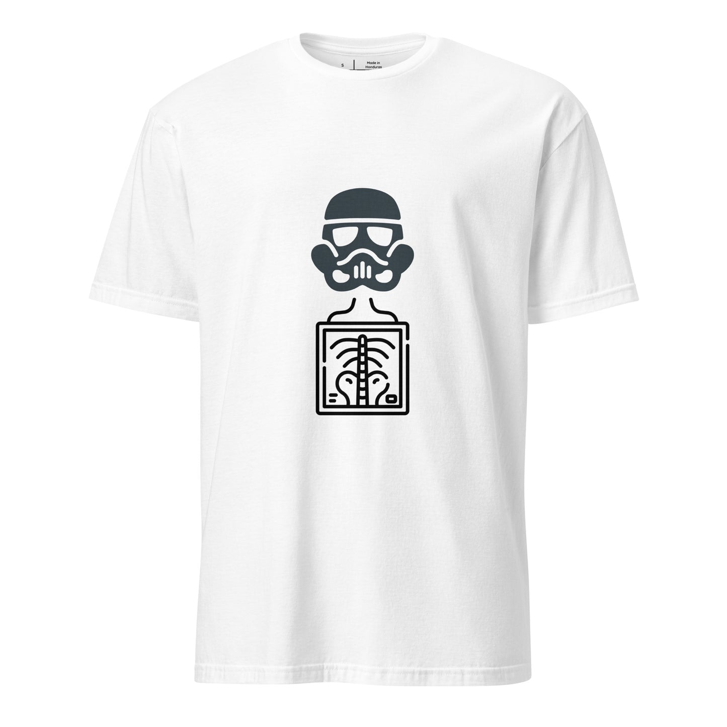 Trooper X - Behind The Armor - Short-Sleeve Unisex T-Shirt - Graphic Tee - White - Front