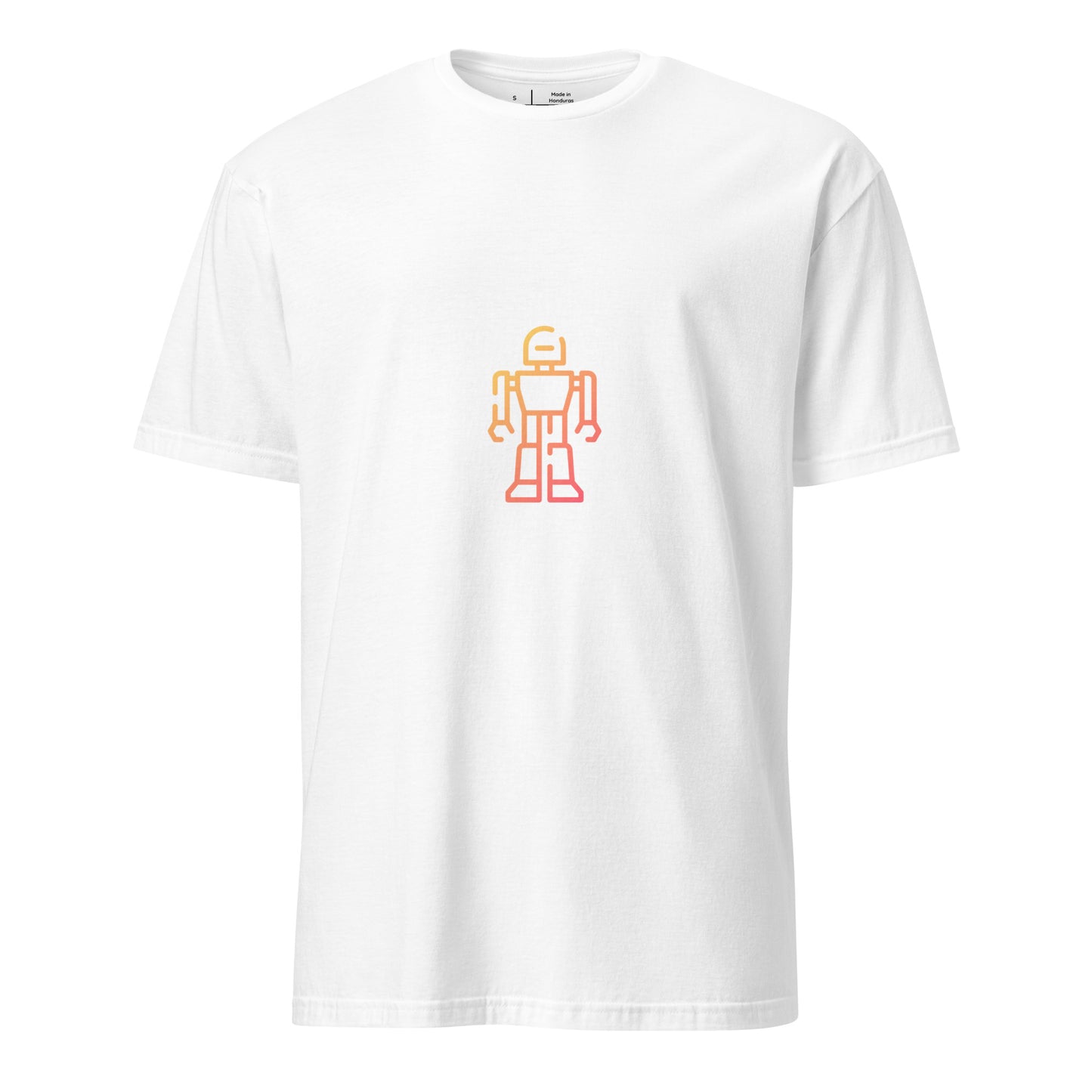 Golden Outline Sentinel - Sci-Fi/Urban - Short-Sleeve Unisex T-Shirt - Graphic Tee - White - Front