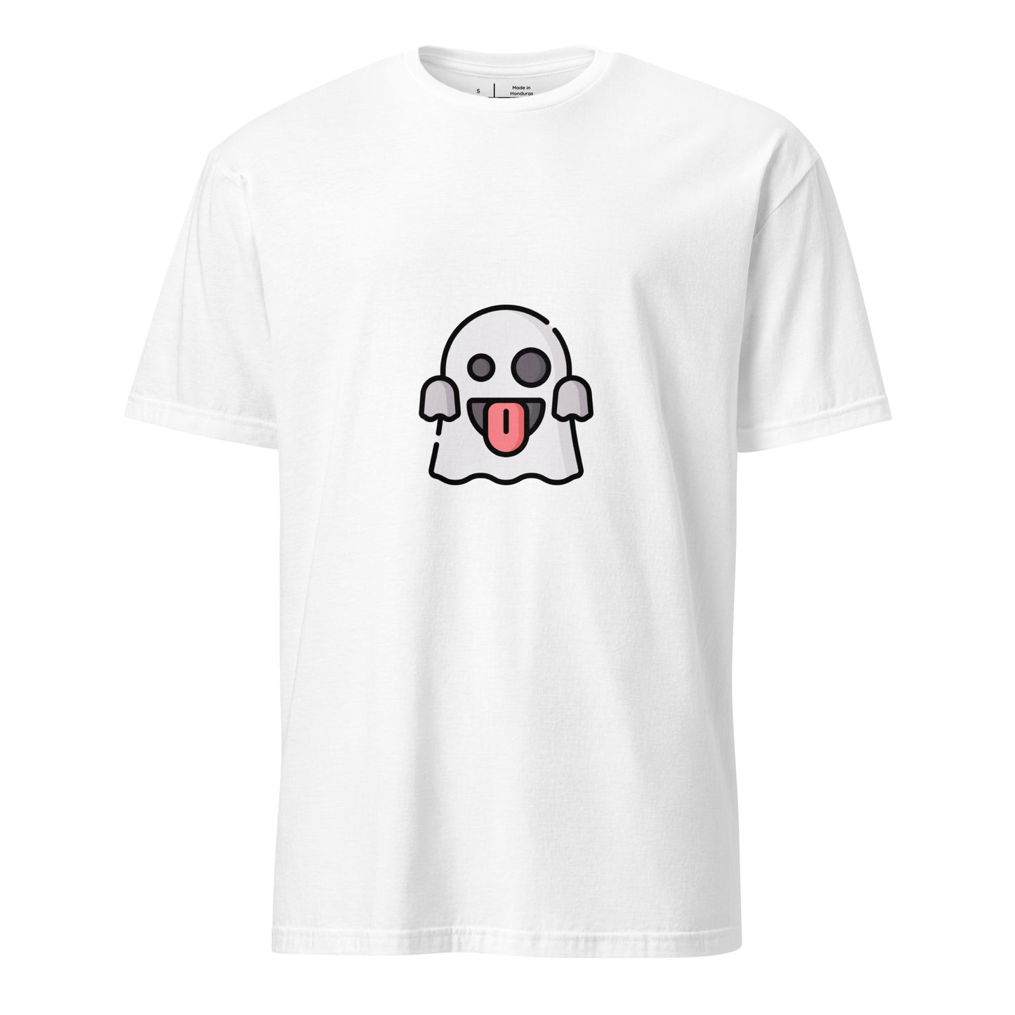 Spooky - Cheeky Ghost Vibes - Short-Sleeve Unisex T-Shirt - Graphic Tee - White - Front