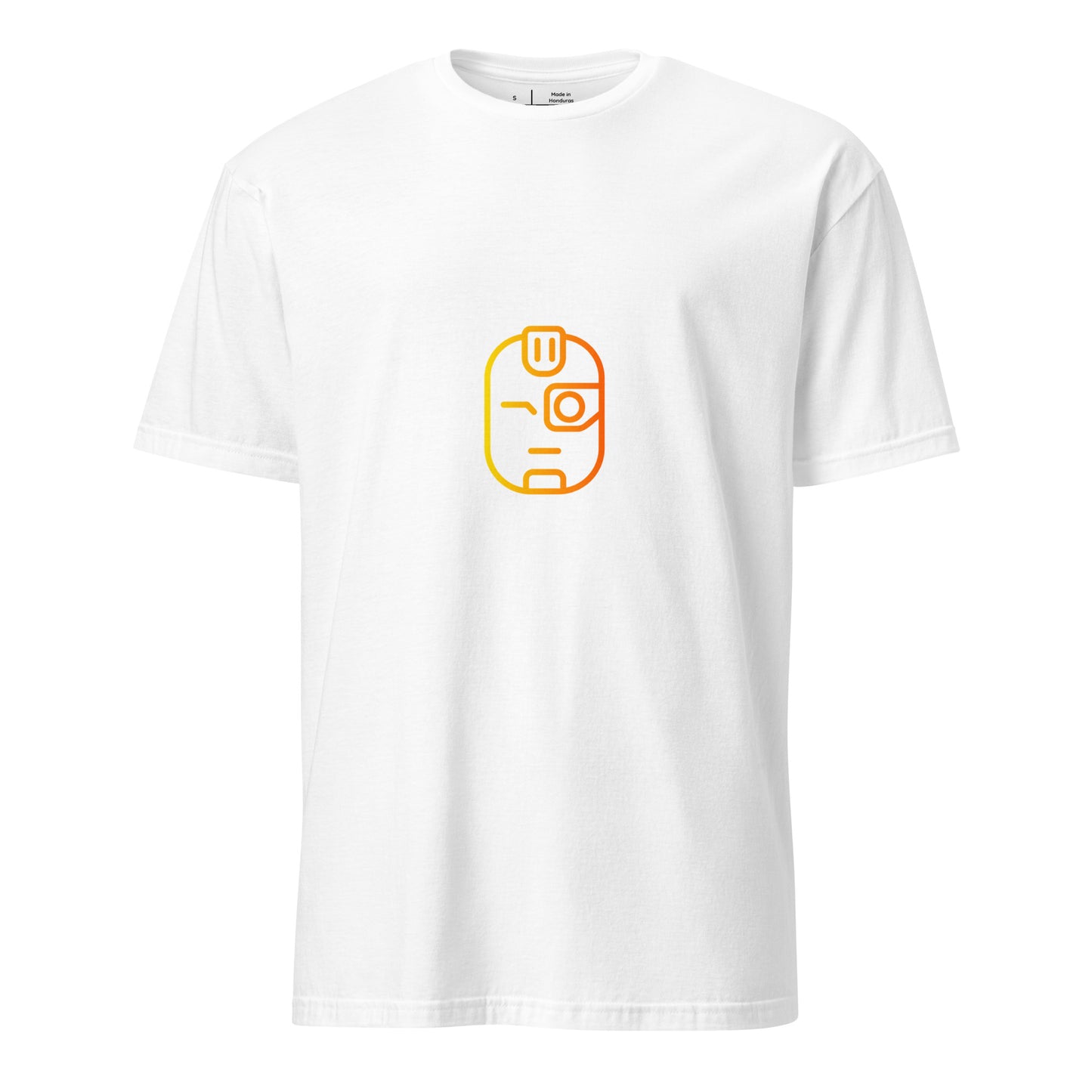 Cyber Robot - Futuristic Face - Short-Sleeve Unisex T-Shirt - Graphic Tee - White - Front