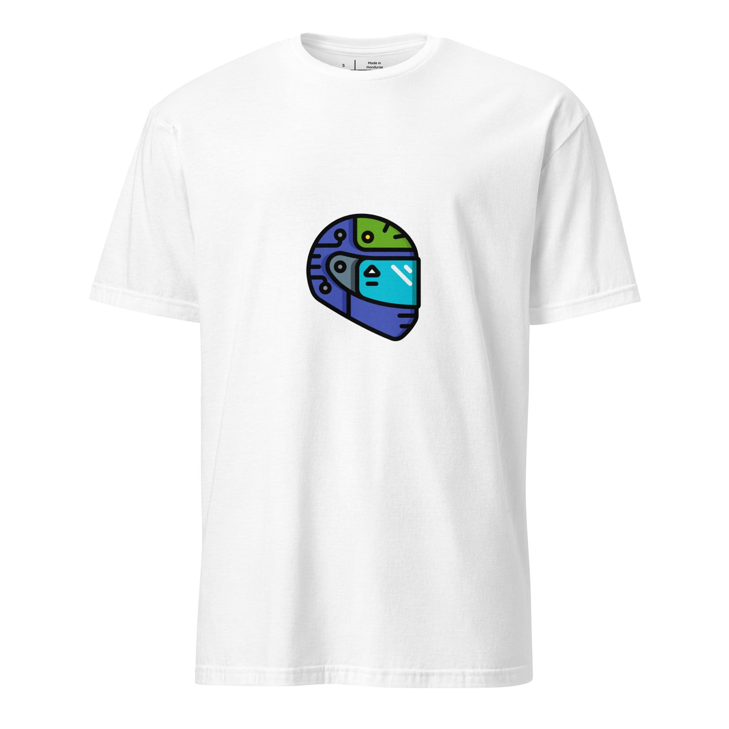 Cyber Helmet - Neo-Rider Edition - Short-Sleeve Unisex T-Shirt - Graphic Tee - White - Front