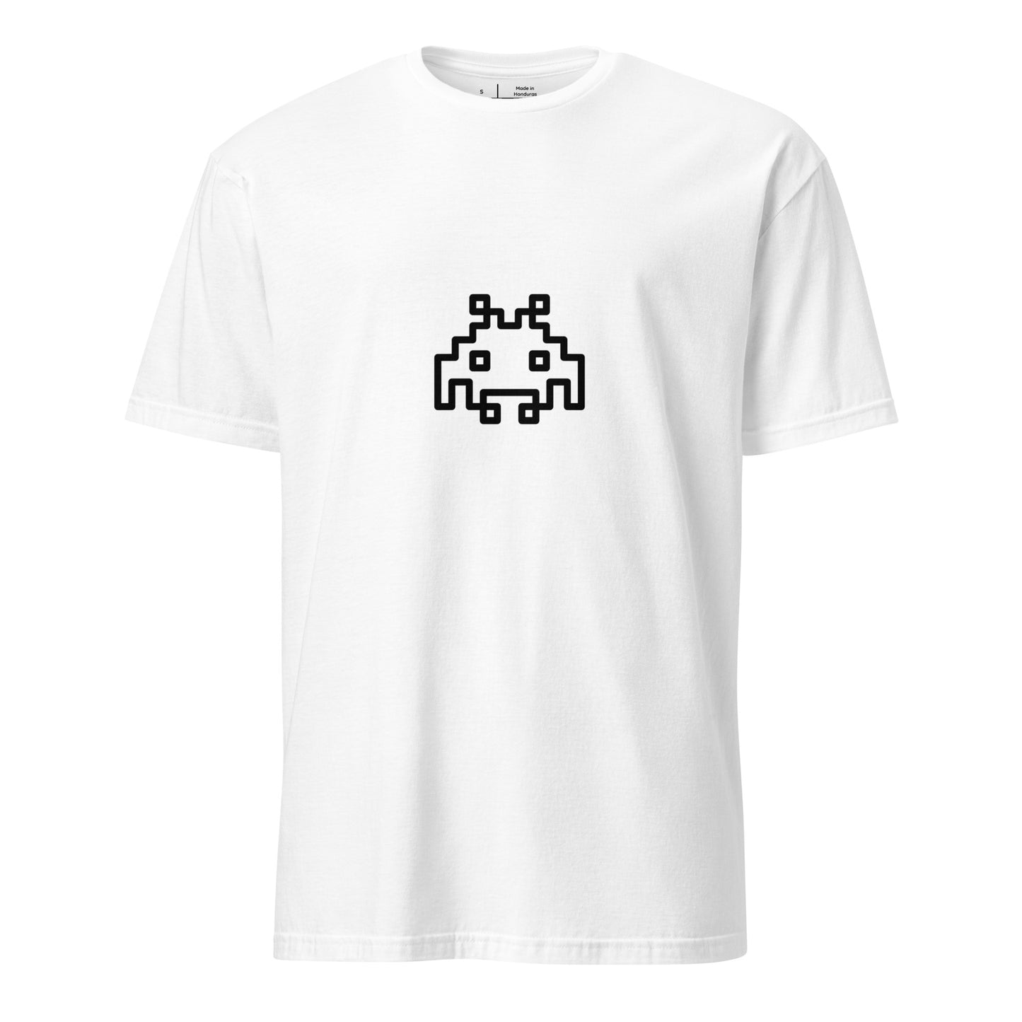 Space Invader - Retro Pixel Classic - Short-Sleeve Unisex T-Shirt - Graphic Tee - White - Front