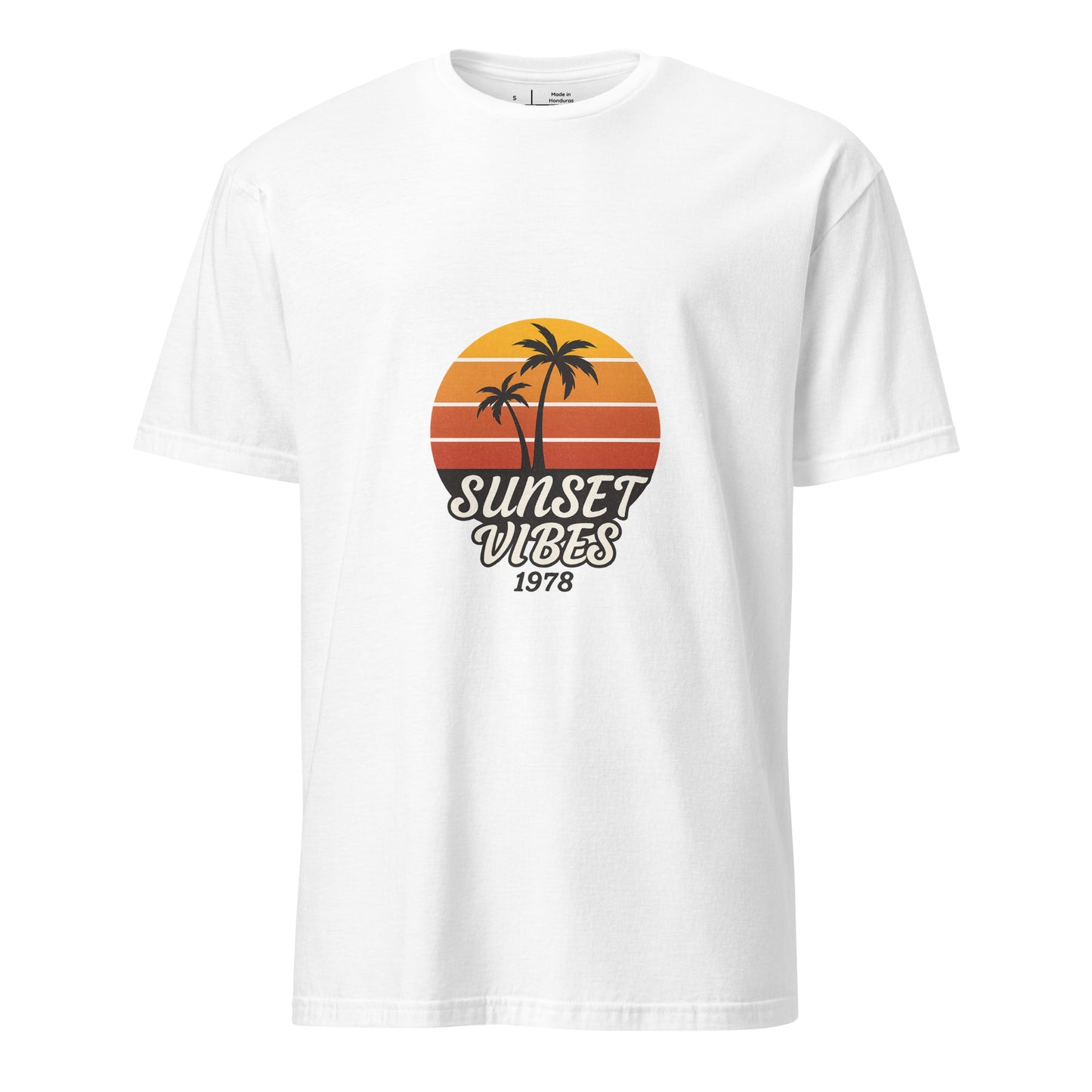 Sunset Vibes – 1978 Retro - Short-Sleeve Unisex T-Shirt - Graphic Tee - White - Front