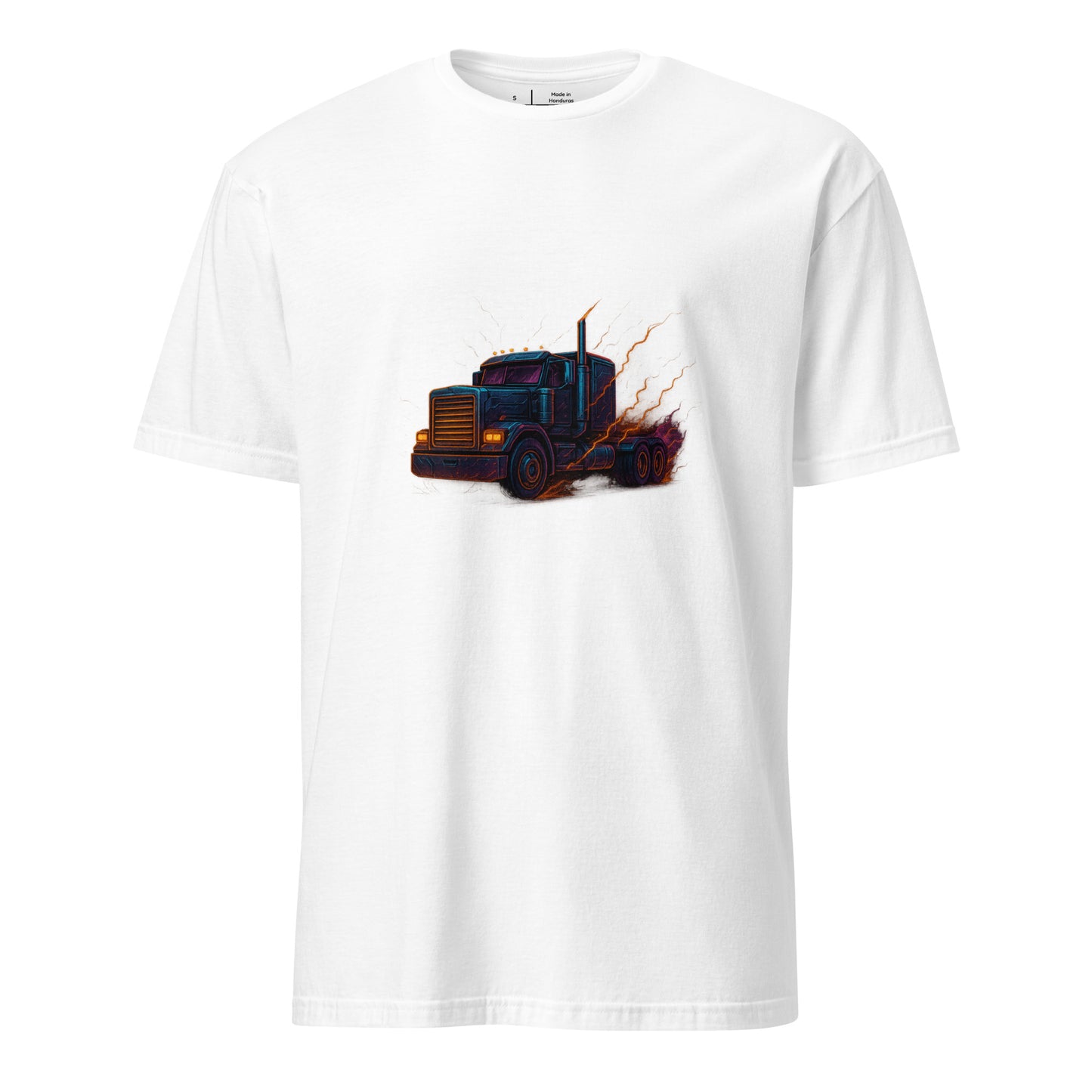 Vapor Turbo Truck – Neon Power - Short-Sleeve Unisex T-Shirt - Graphic Tee - White - Front
