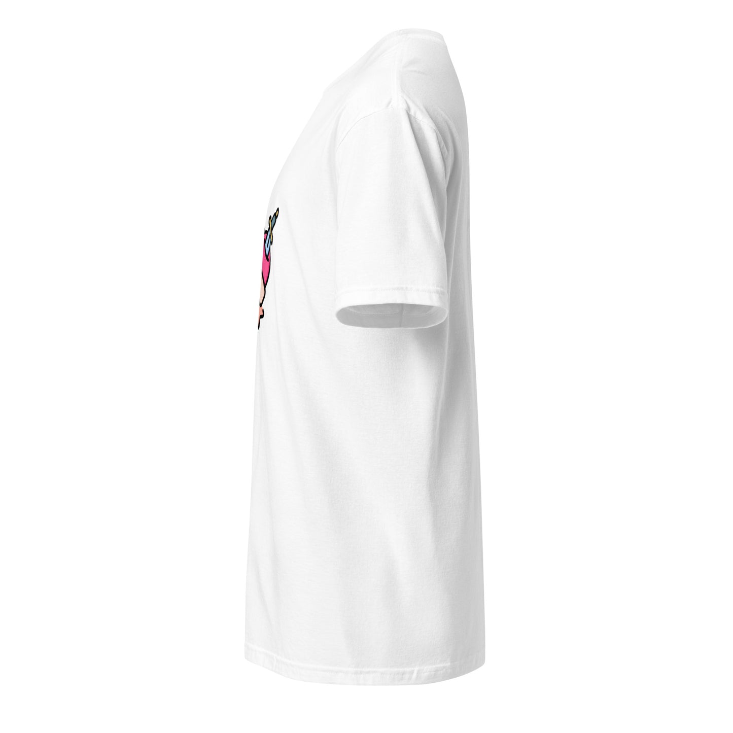 Heart & Dagger - Tattoo-Inspired Art - Short-Sleeve Unisex T-Shirt - Graphic Tee - White - Left side