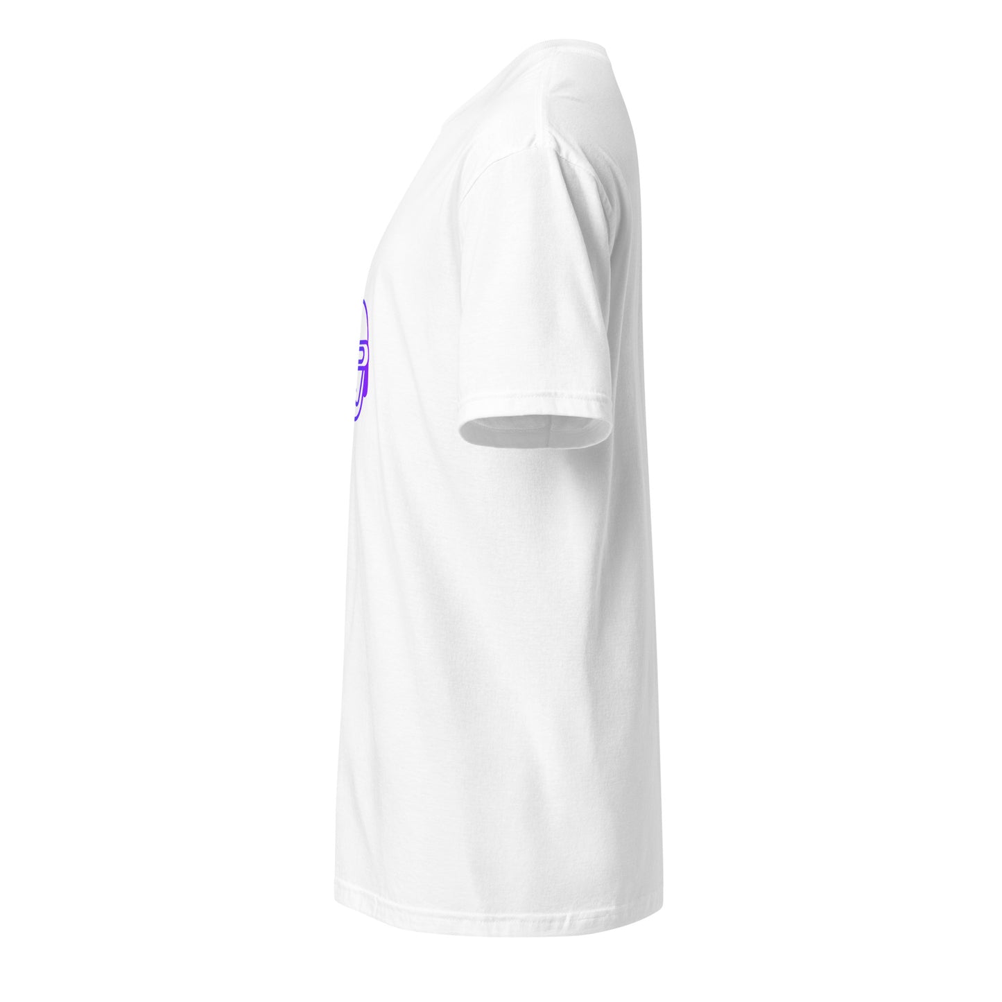 Robo - Neon-Lined Helmet- Short-Sleeve Unisex T-Shirt - Graphic Tee - White - Left side