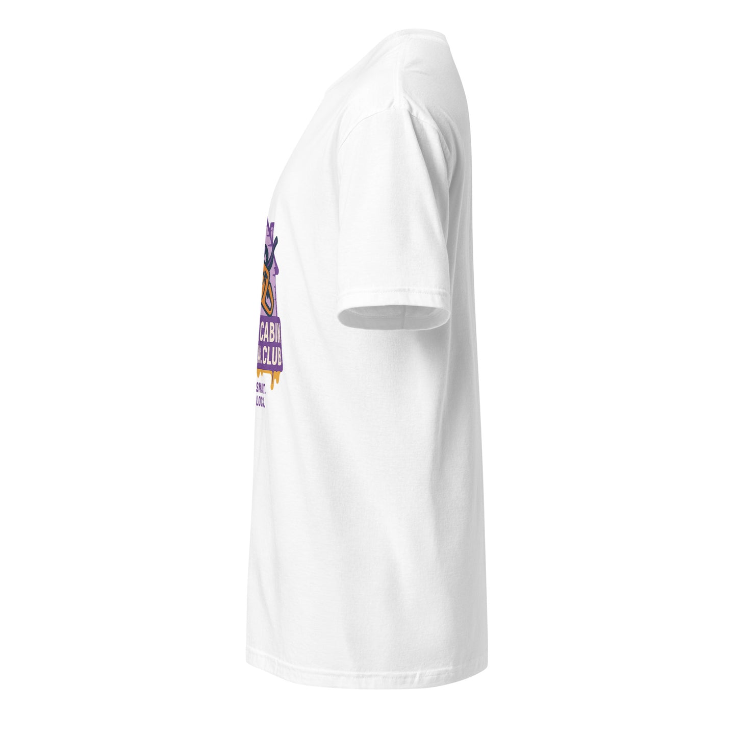 Groovy Cabin- Retro Horror Vibes - Short-Sleeve Unisex T-Shirt - Graphic Tee - White - Left side