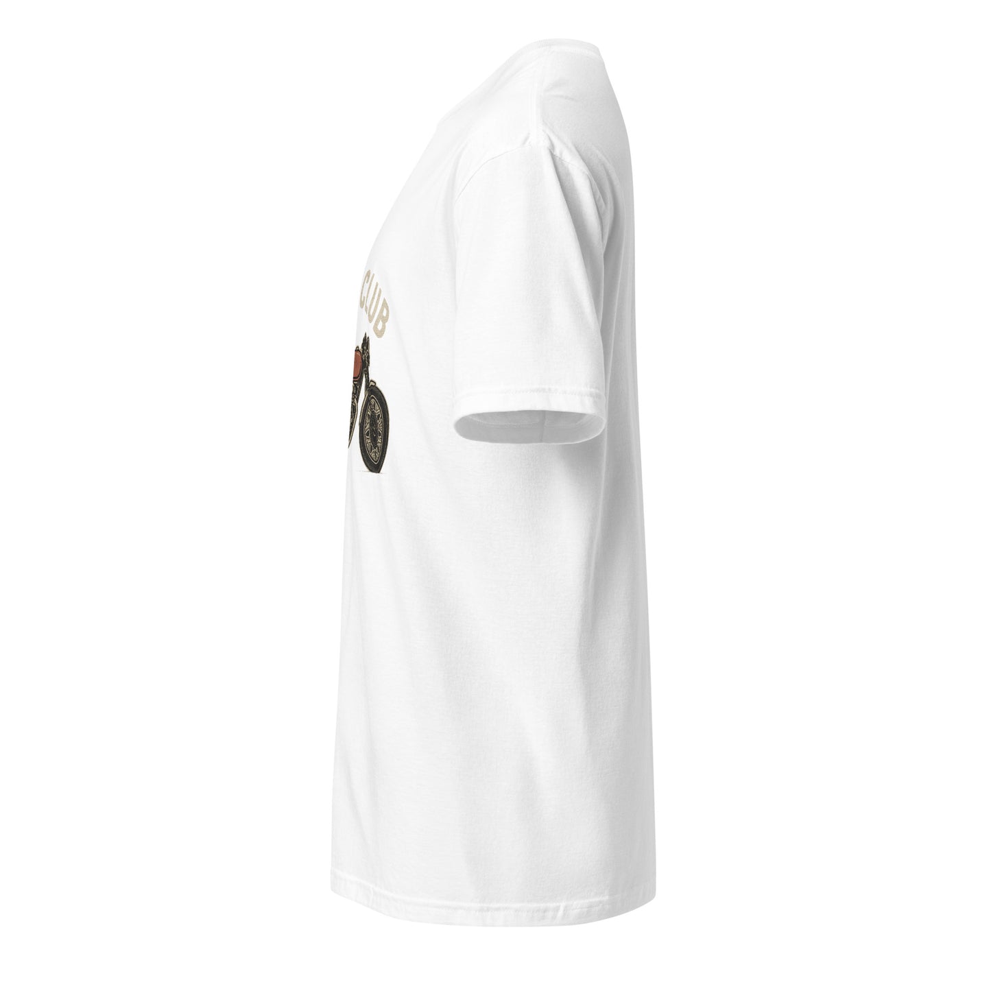 Moto Club – Vintage Rider’s - Short-Sleeve Unisex T-Shirt - Graphic Tee - White - Left side