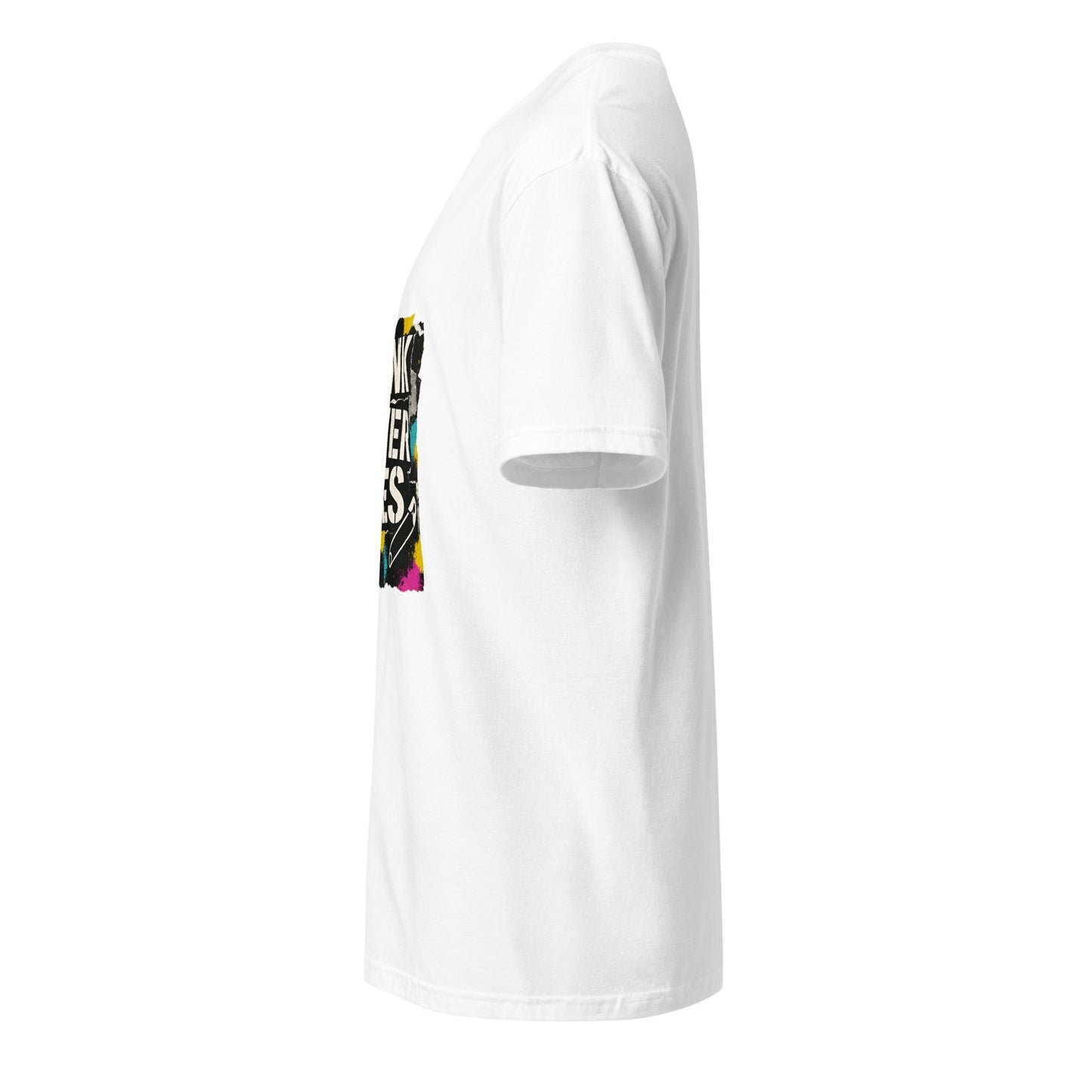 Punk Never Dies – Retro Punk Rock - Short-Sleeve Unisex T-Shirt - Graphic Tee - White - Left side