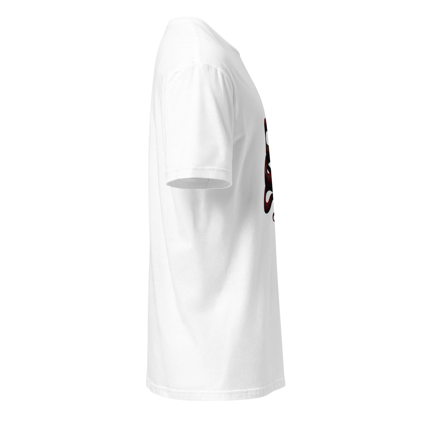 Circuit Serpent – Neon Tech Snake - Short-Sleeve Unisex T-Shirt - Graphic Tee - White - Right side