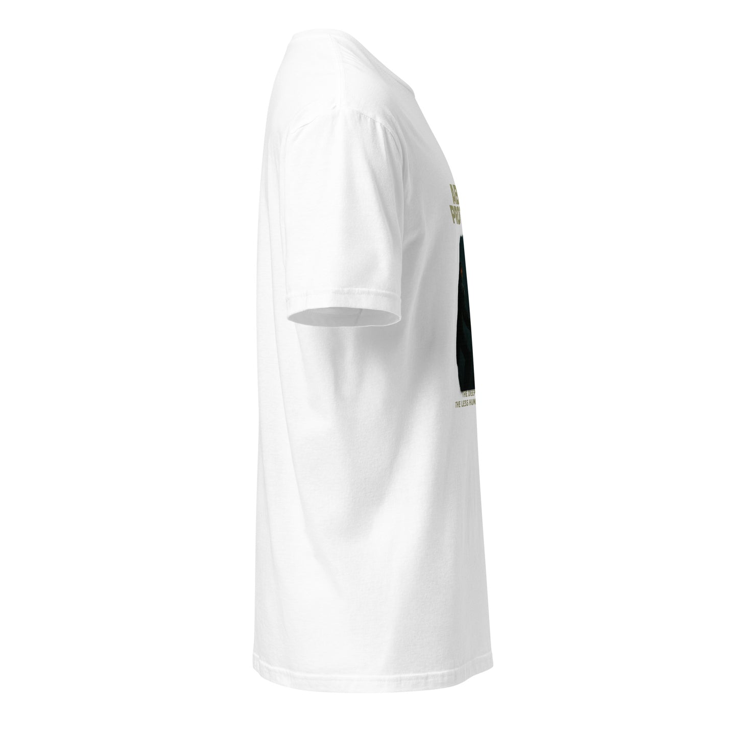 Abyss Protocol - Dark Confrontation - Short-Sleeve Unisex T-Shirt - Graphic Tee - White - Right side