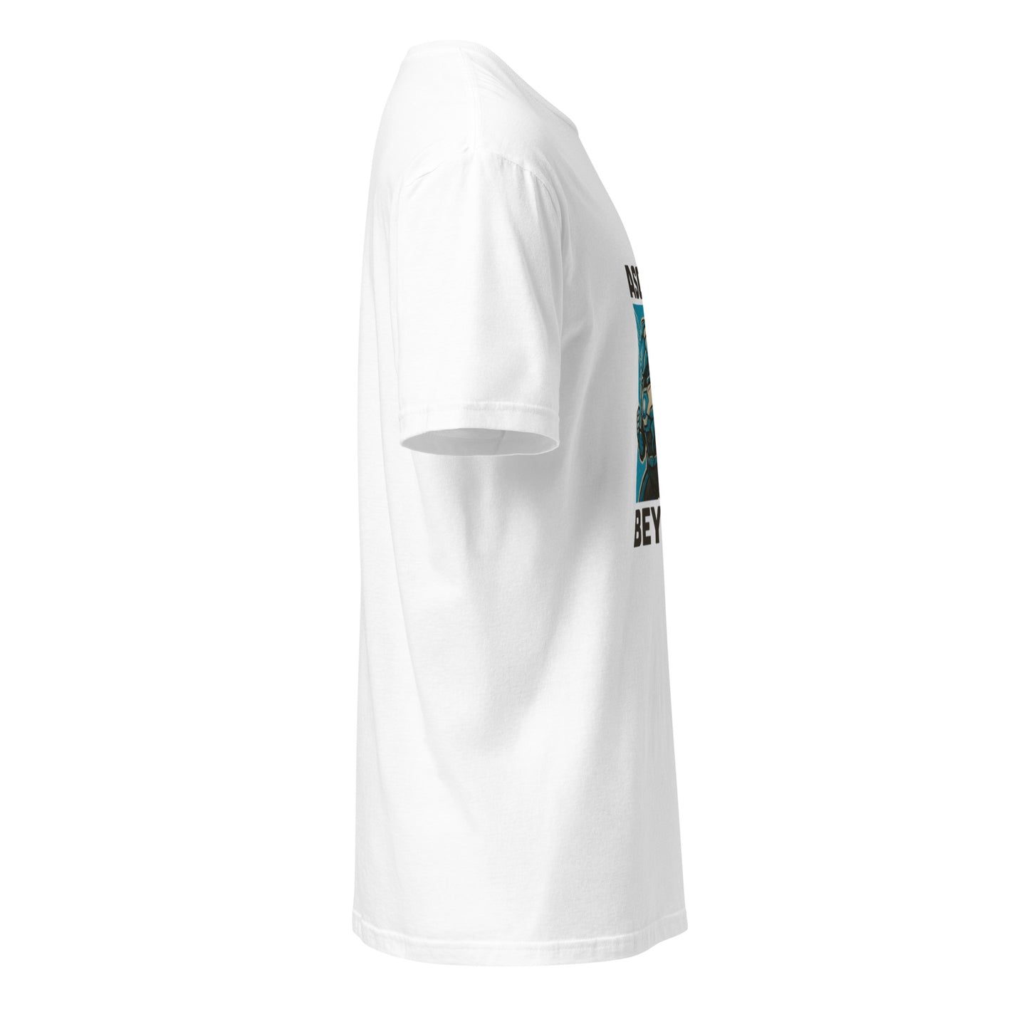 Mechaverse Crusader – Hard-Light Wing Pilot - Short-Sleeve Unisex T-Shirt - Graphic Tee - White - Right side