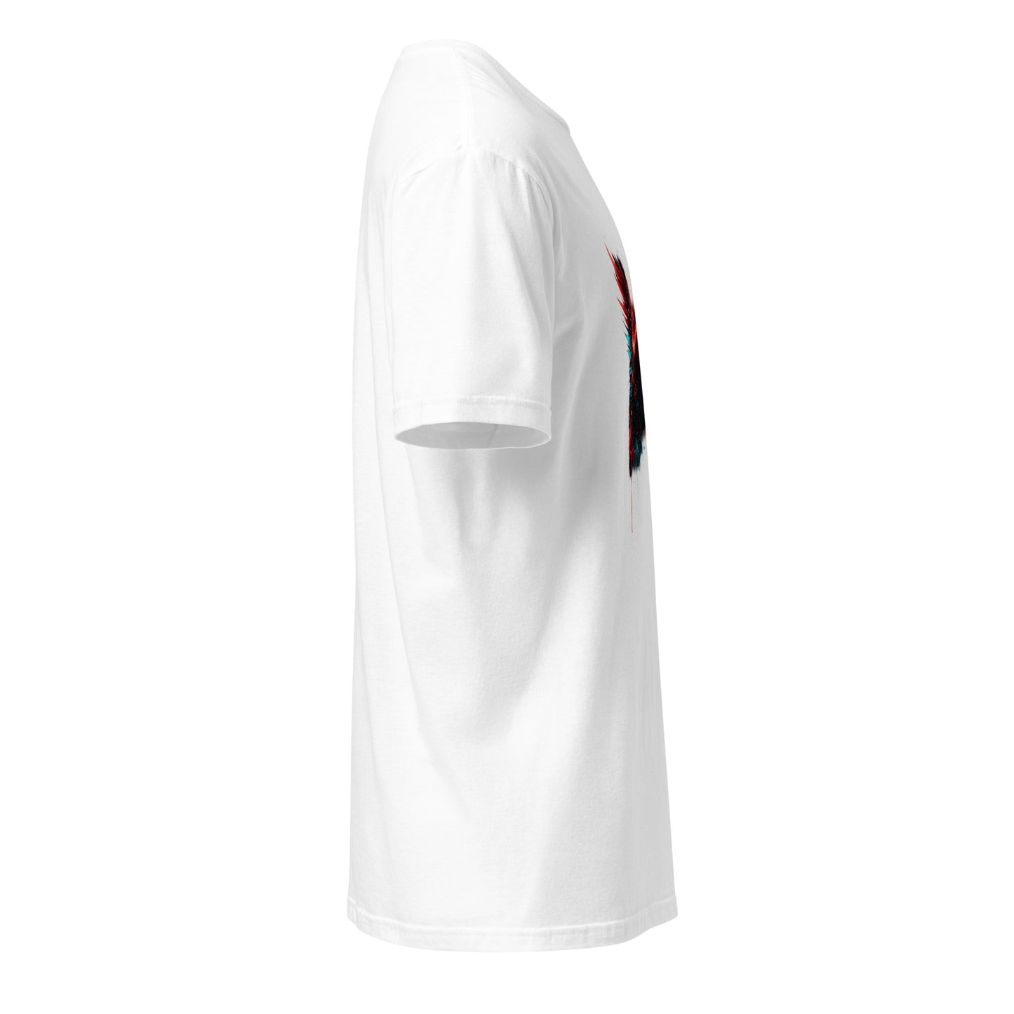 Digital Seraph Riot – Cyber Energy - Short-Sleeve Unisex T-Shirt - Graphic Tee - White - Right side