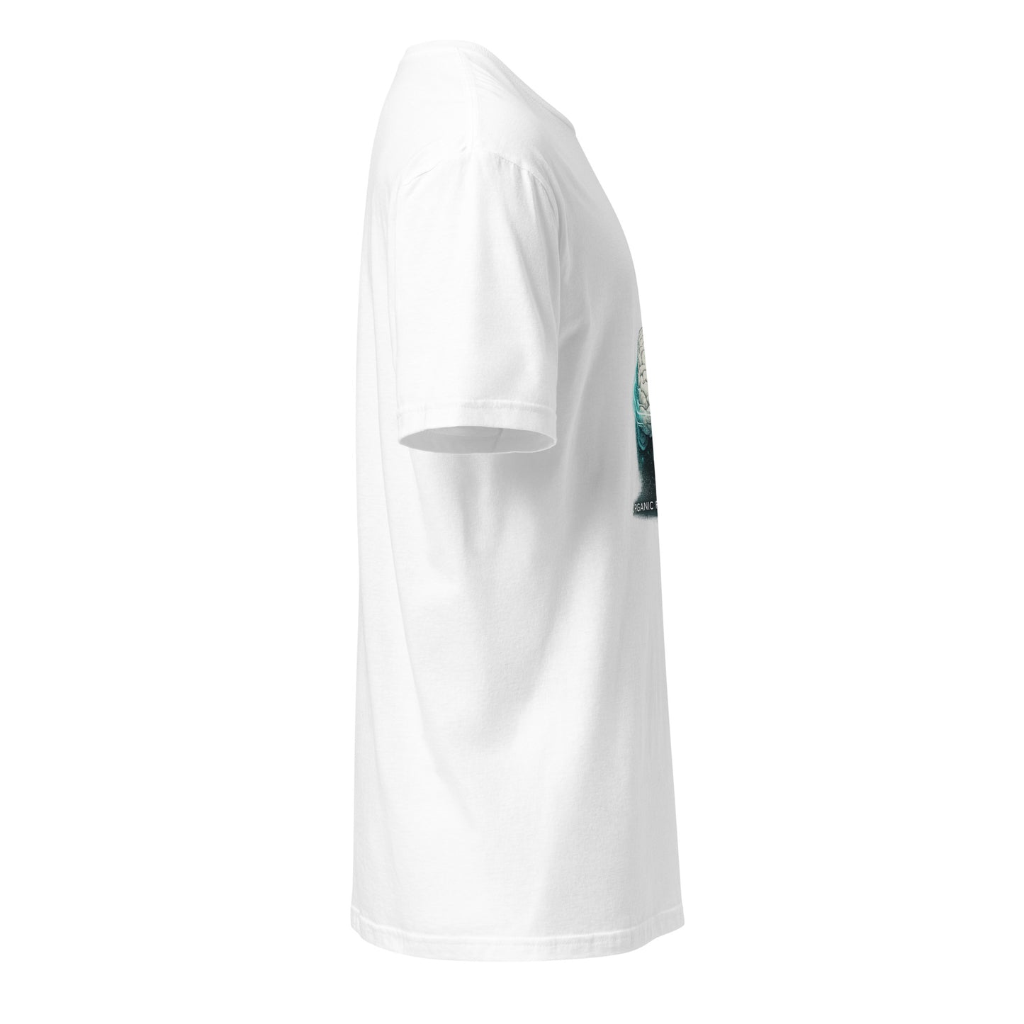 Organic Frequency – Human Signal - Short-Sleeve Unisex T-Shirt - Graphic Tee - White - Right side