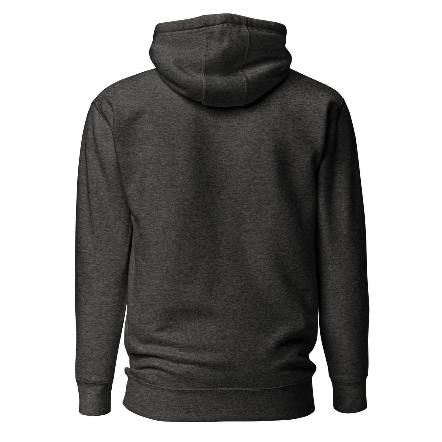 Up Front - Bold Humour - Unisex Hoodie - Charcoal Heather - Back
