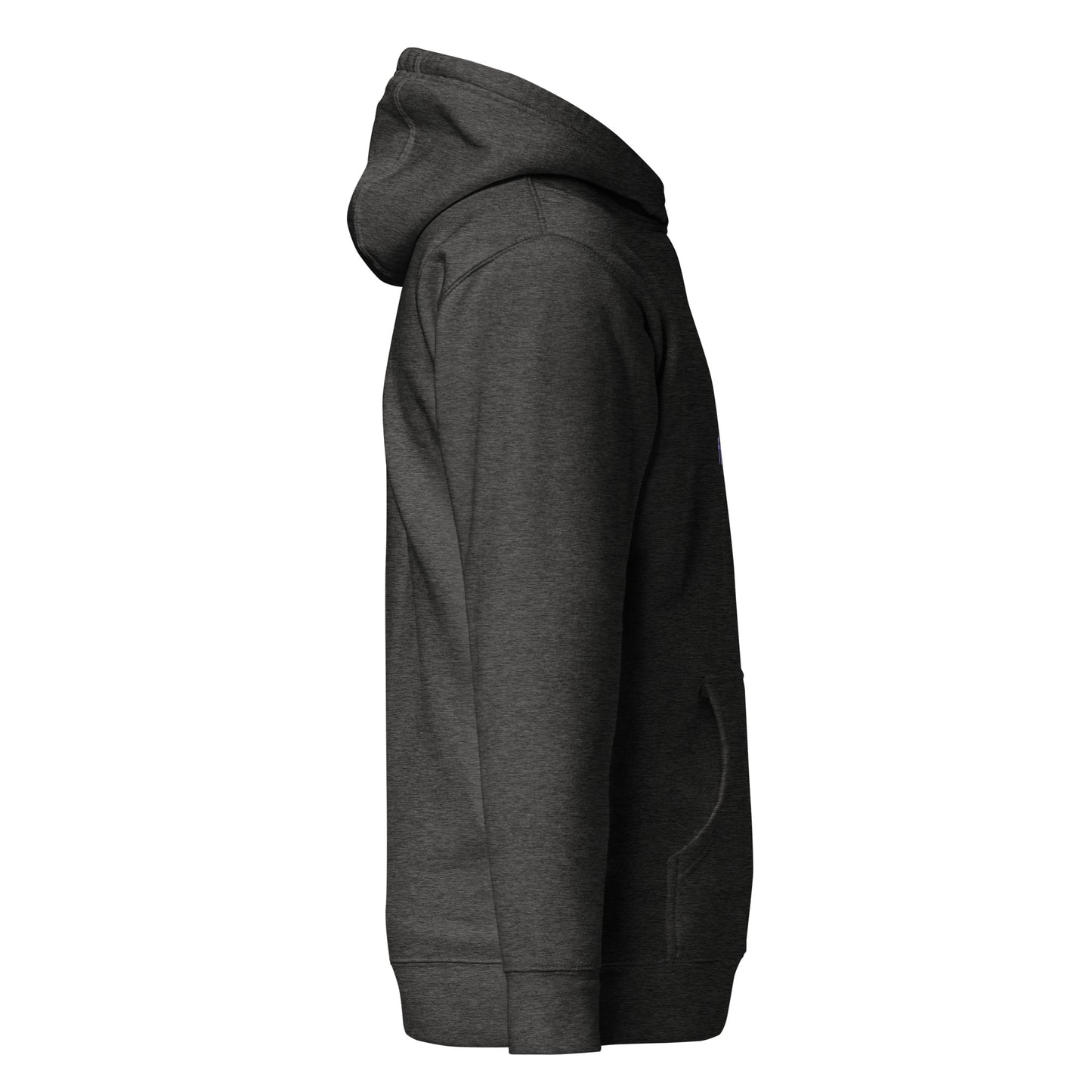 Up Front - Bold Humour - Unisex Hoodie - Charcoal Heather - Right side