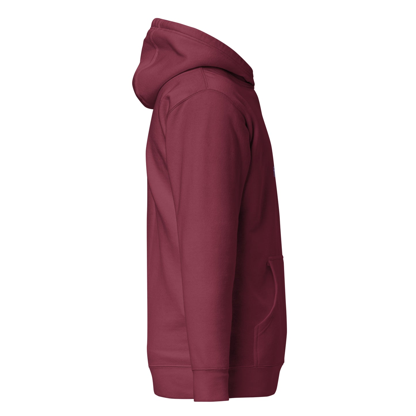 Up Front - Bold Humour - Unisex Hoodie - Maroon - Right side