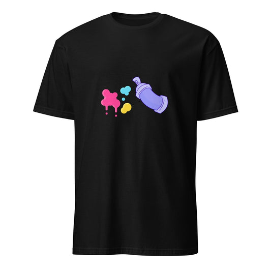 Spray can - Graffiti art - Short Sleeve T-Shirt - Graphic Tee - Black - Front