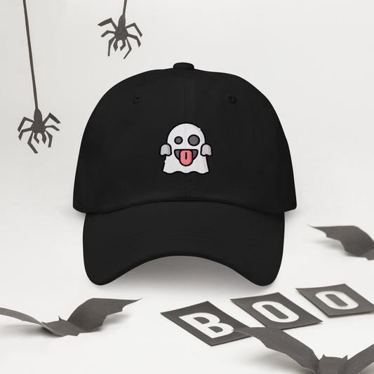 Spooky - Cheeky Ghost Vibes - Cap - Baseball Cap - Black - Front 