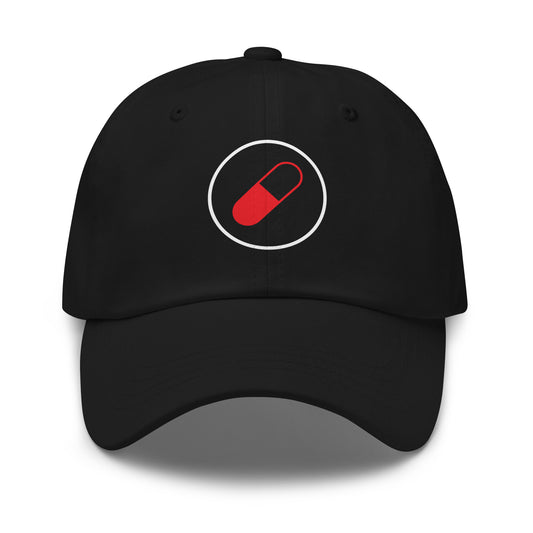 Red Pill - Sci-Fi Tribute - Cap - Baseball Cap - Black - Front