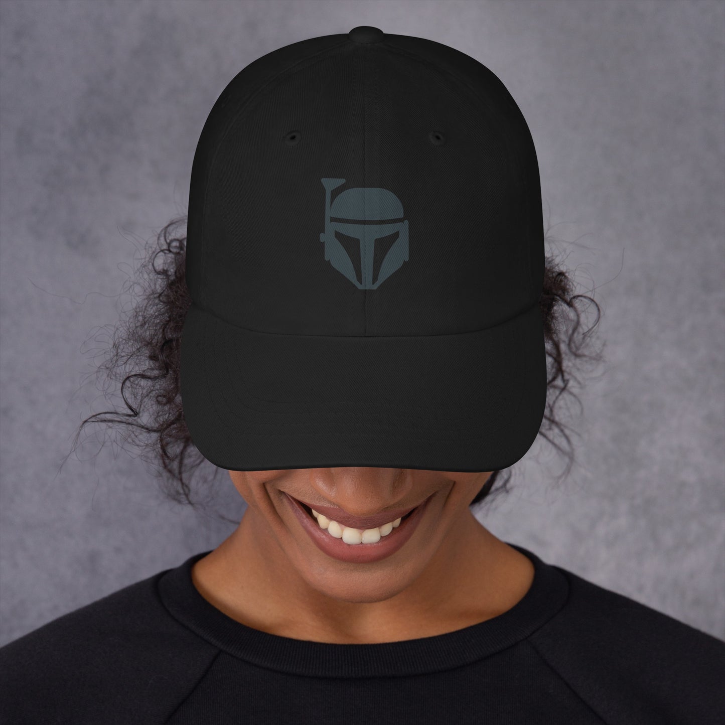 Bounty Hunter - Minimalist Mandalorian Icon - Cap - Baseball Cap - Black - Front