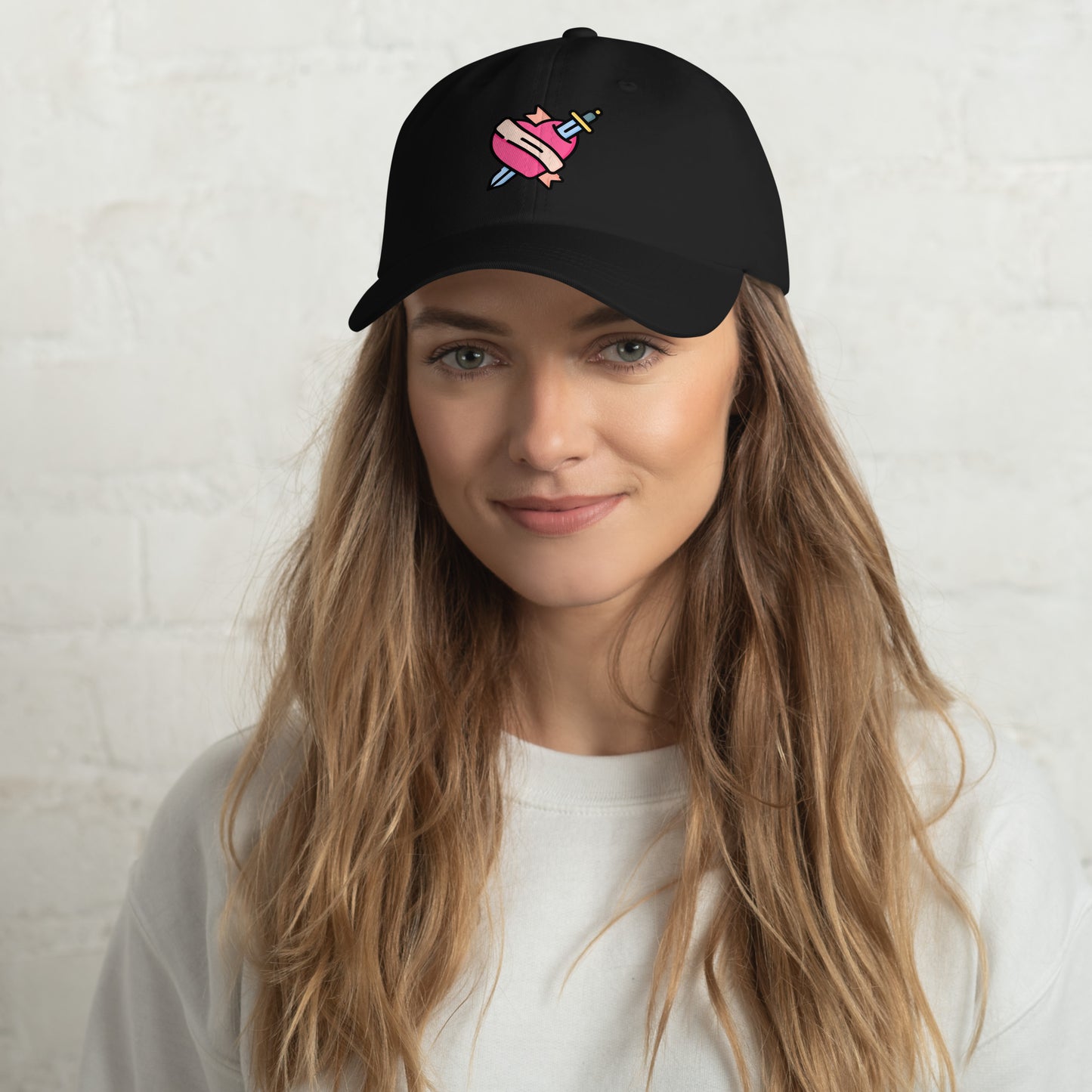 Heart 1 - Tattoo Inspired Art - Cap - Baseball Cap - Black - Front