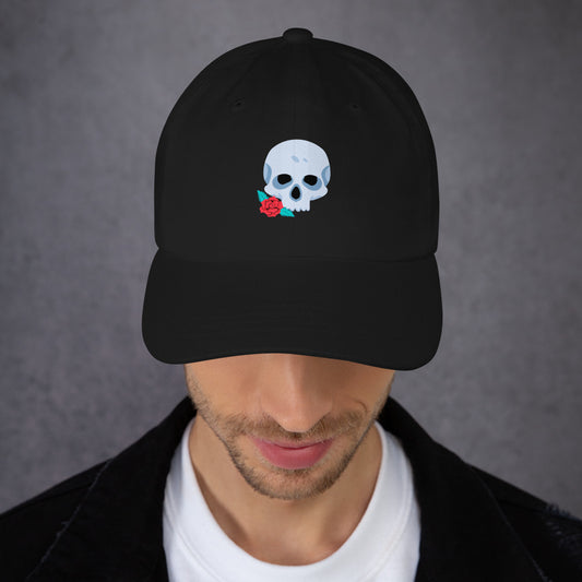 Skull & Flora - Modern Gothic Vibe - Cap - Baseball Cap - Black - Front