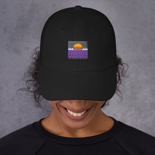 Retro Wave City - Digital Dreamscape - Cap - Baseball Cap - Black - Front