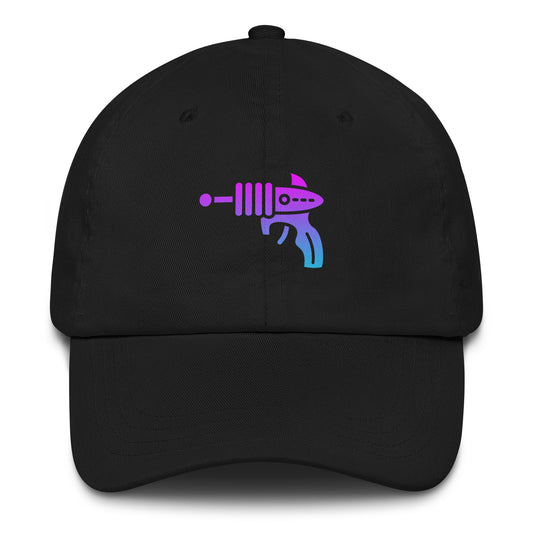 Ray Gun - Retro Sci-Fi Style - Cap - Baseball Cap - Black - Front