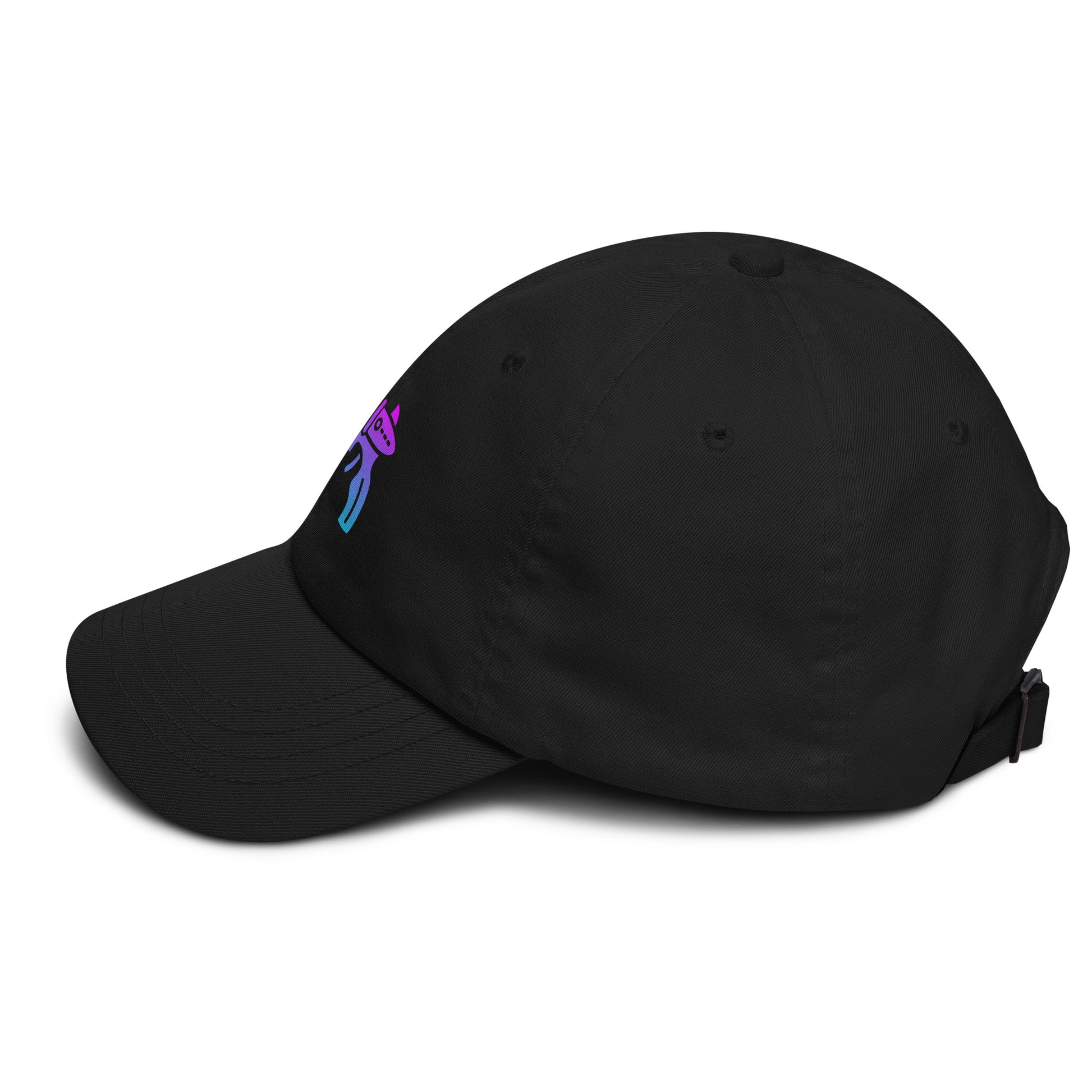 Ray Gun - Retro Sci-Fi Style - Cap - Baseball Cap - Black - Left side