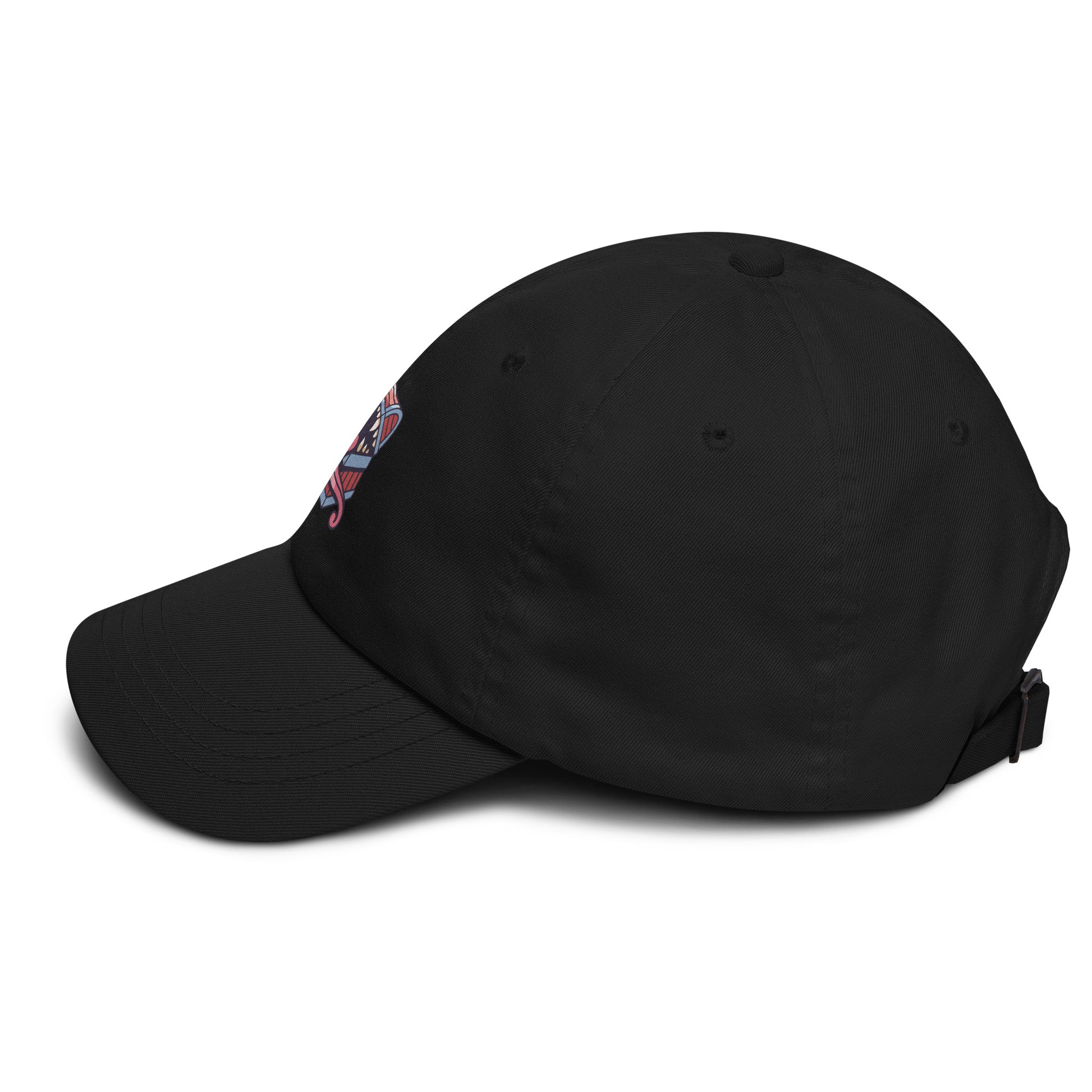 Treasure chest - Monster Chest Design - Cap - Baseball Cap - Black - Left side