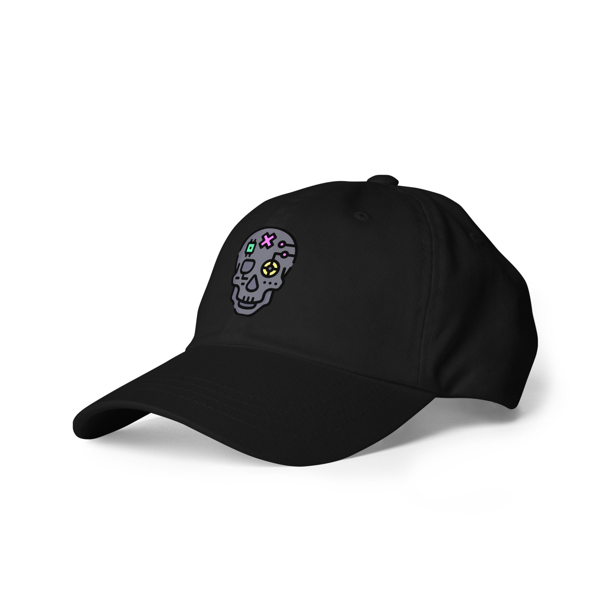 Cartoon Skull - Future Shock Style - Cap - Baseball Cap - Black - Left front